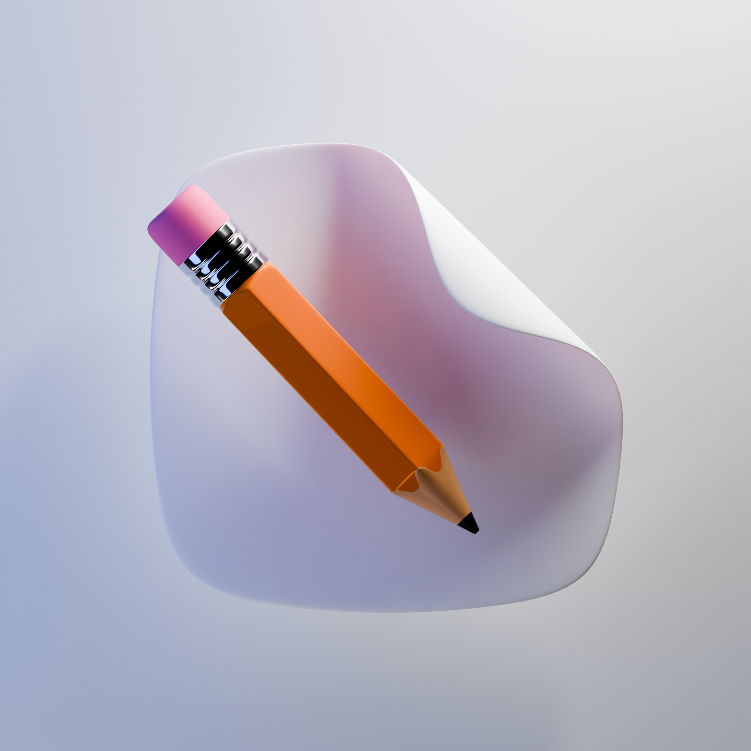 Note App Icon in 3D