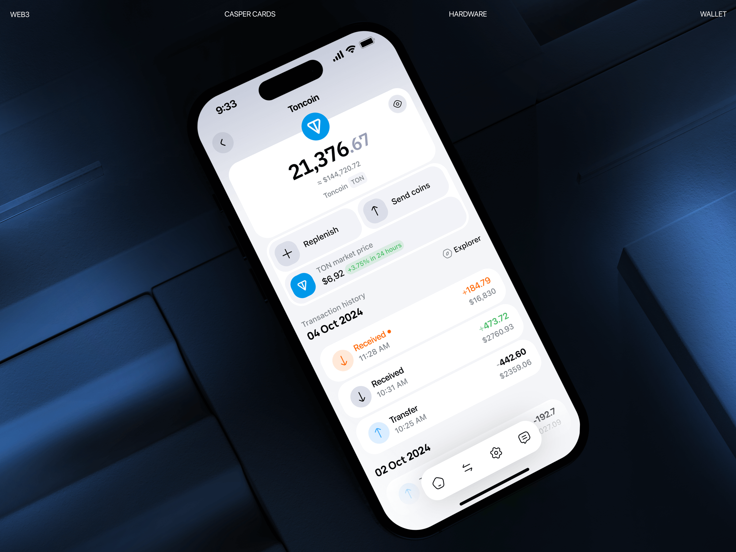 Casper Cards Wallet: Crypto Token Page by Vlad Goncharov | Layers