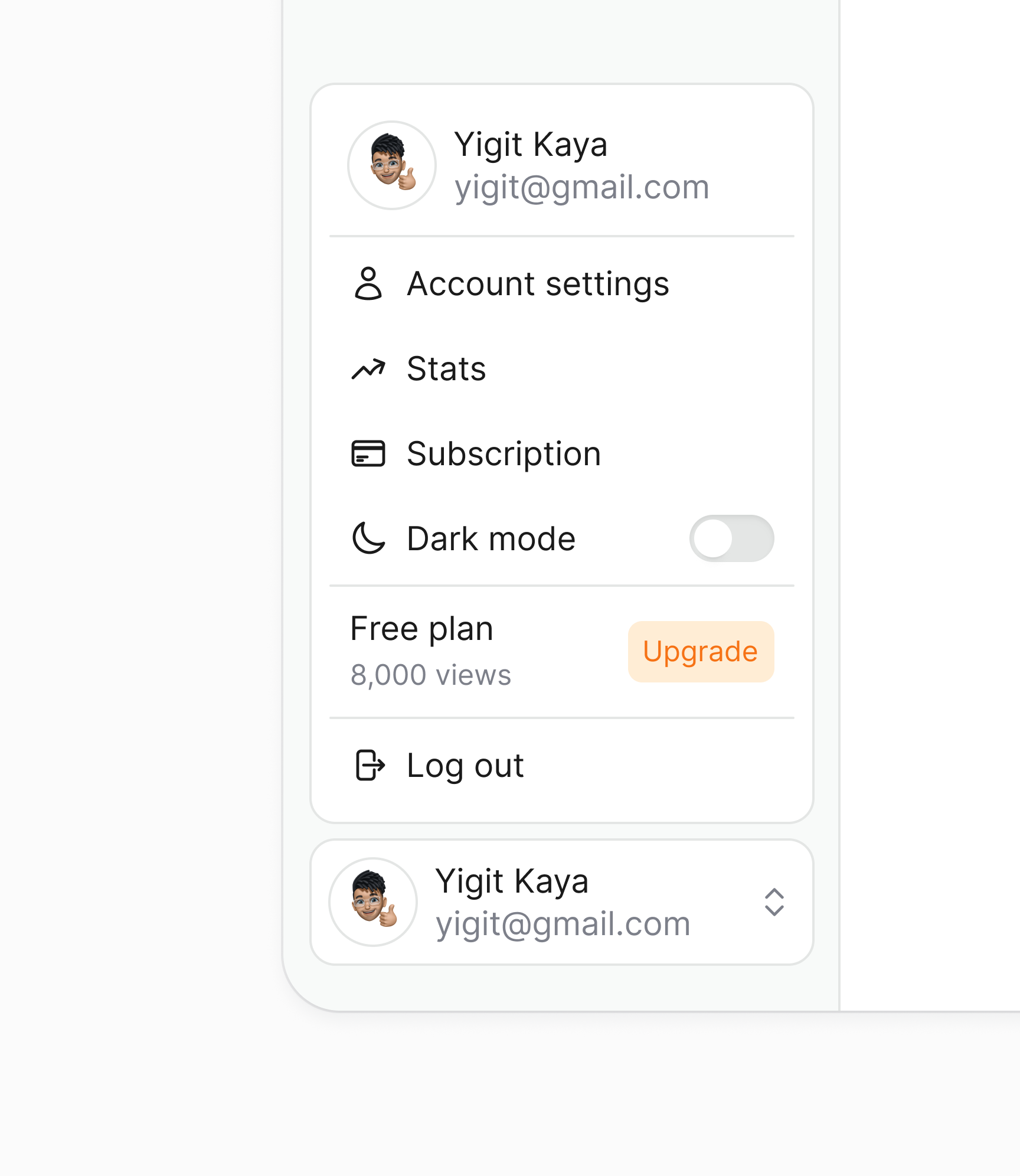 Dropdown Menu