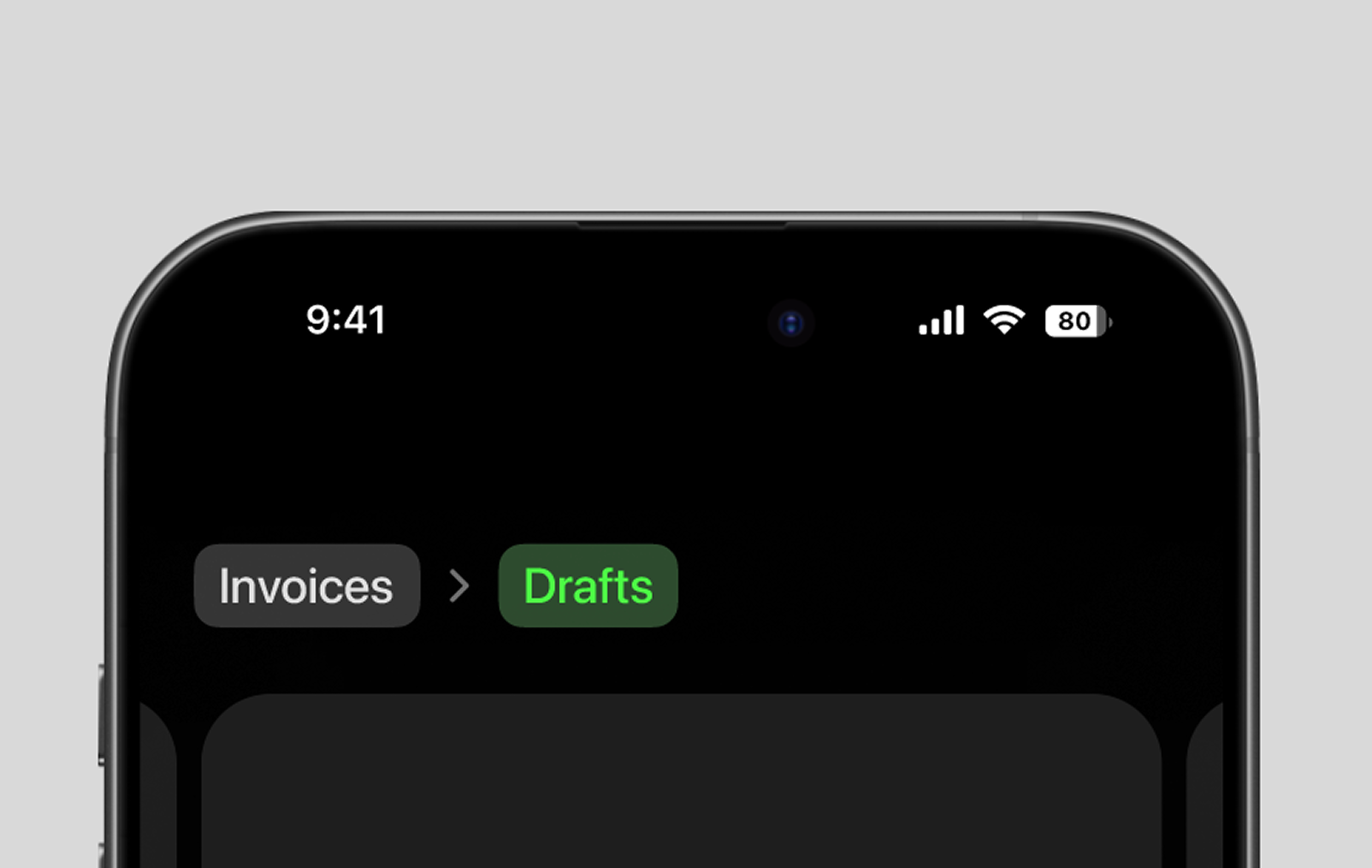 Drafts of invoices