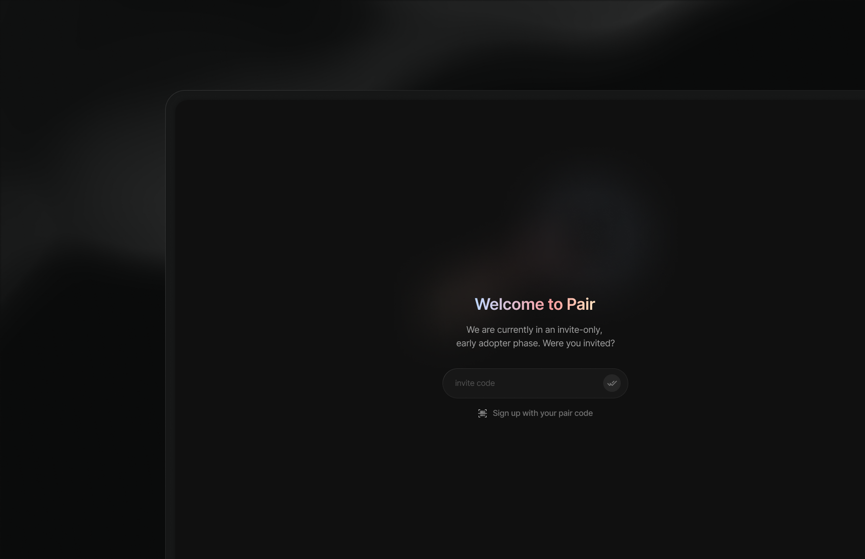 pair ~ sign up