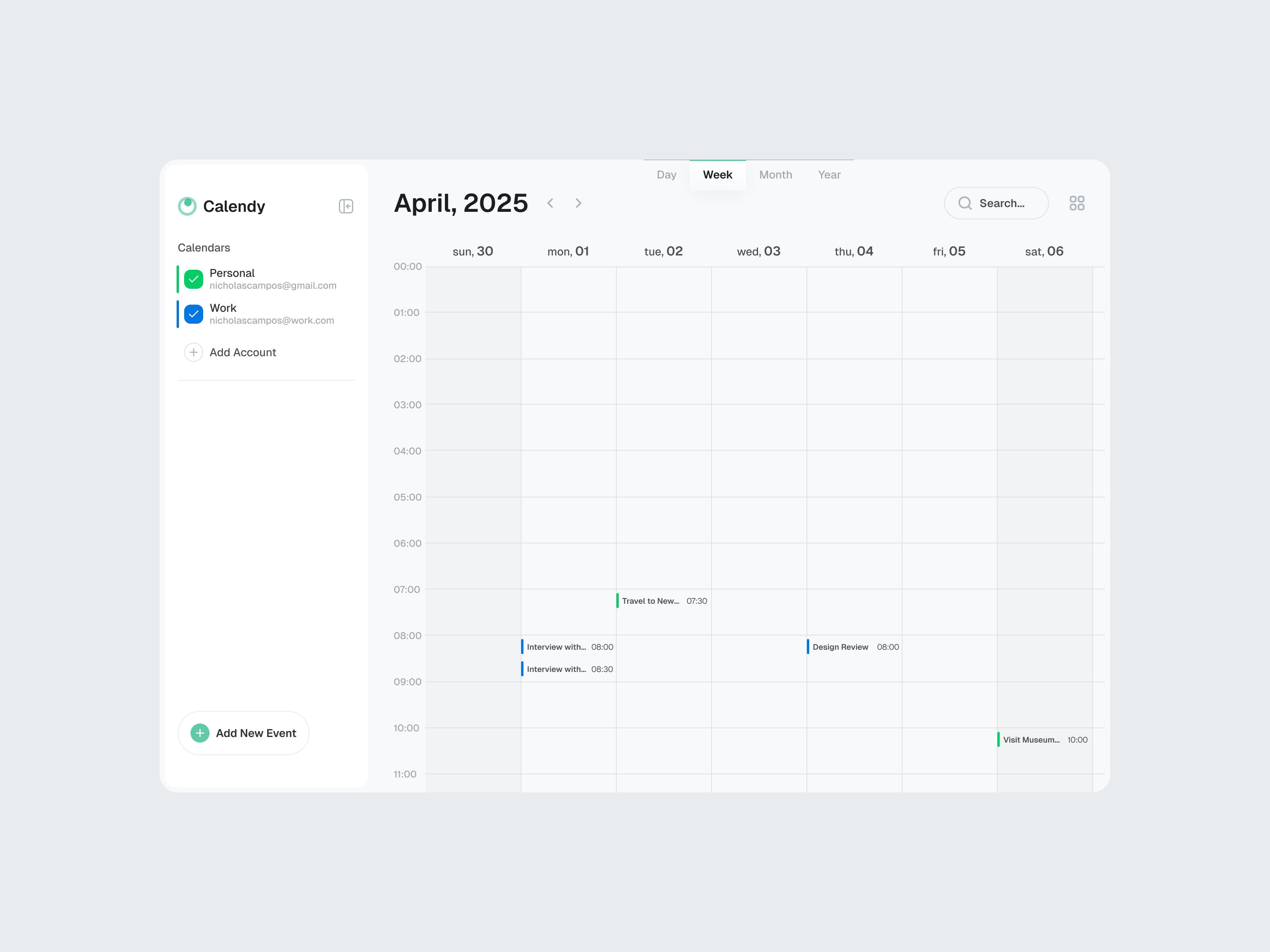 Calendar App Concept