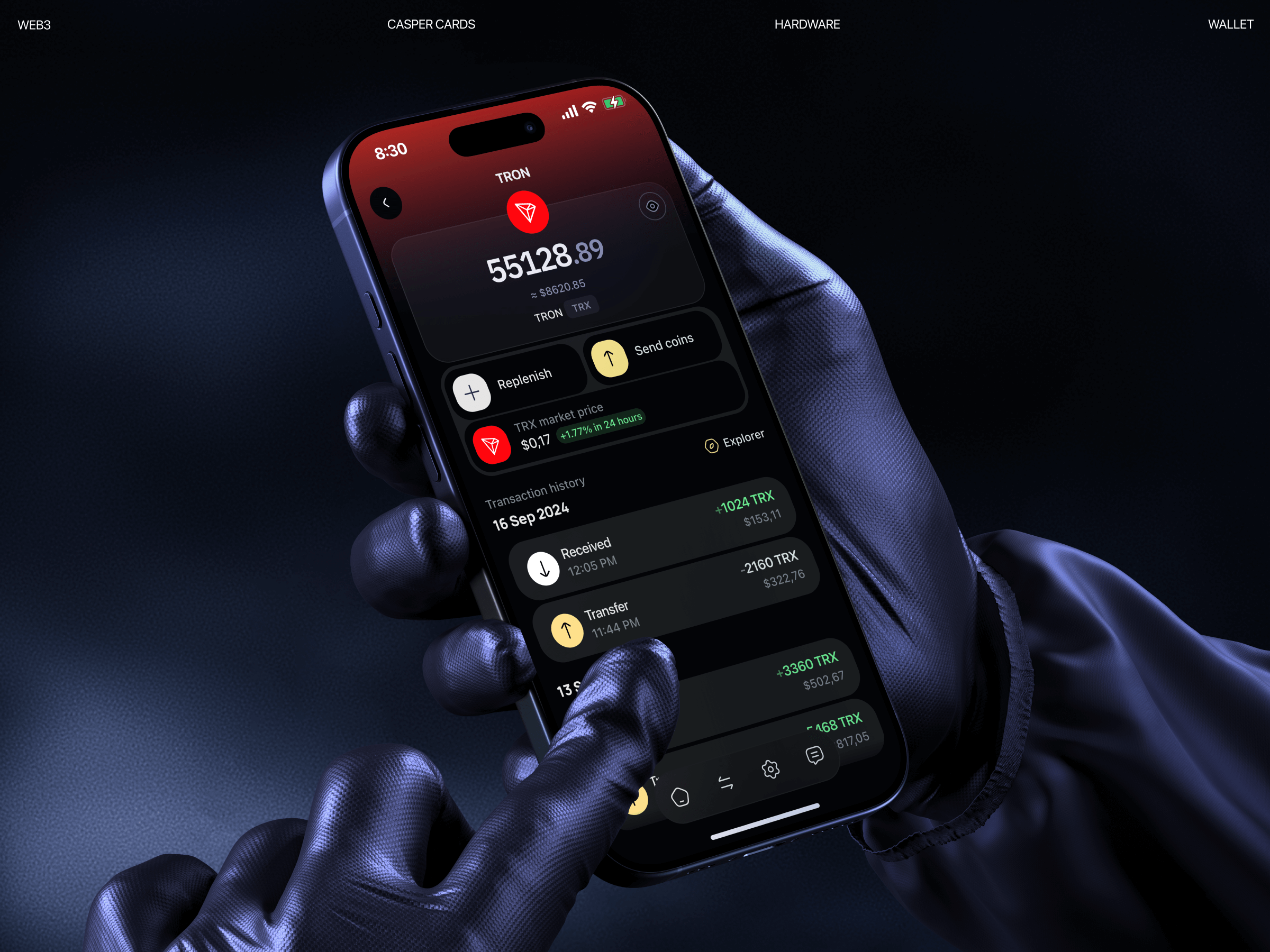Casper Cards Wallet: Crypto Token Page by Vlad Goncharov | Layers