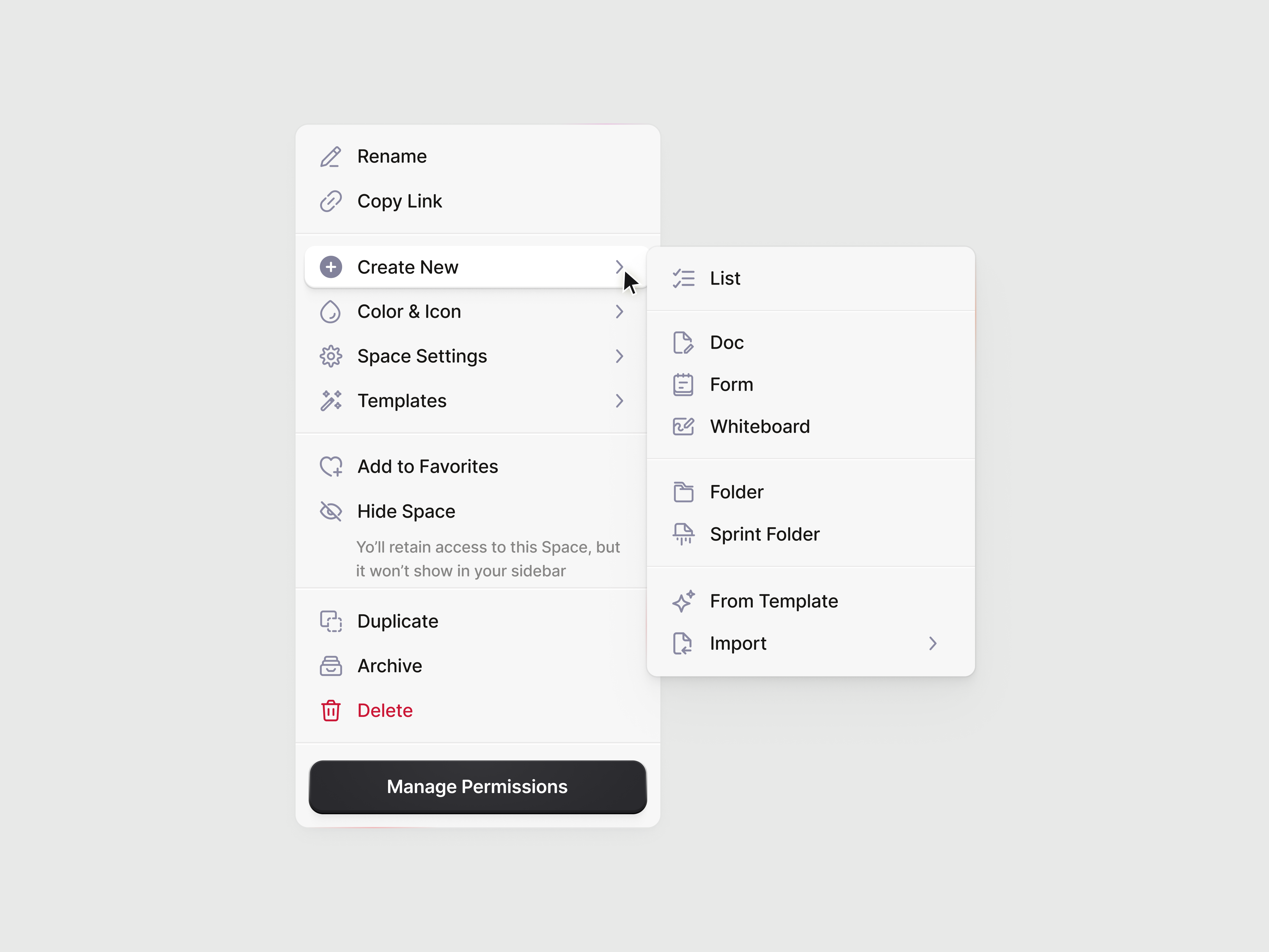 Dropdown Menu