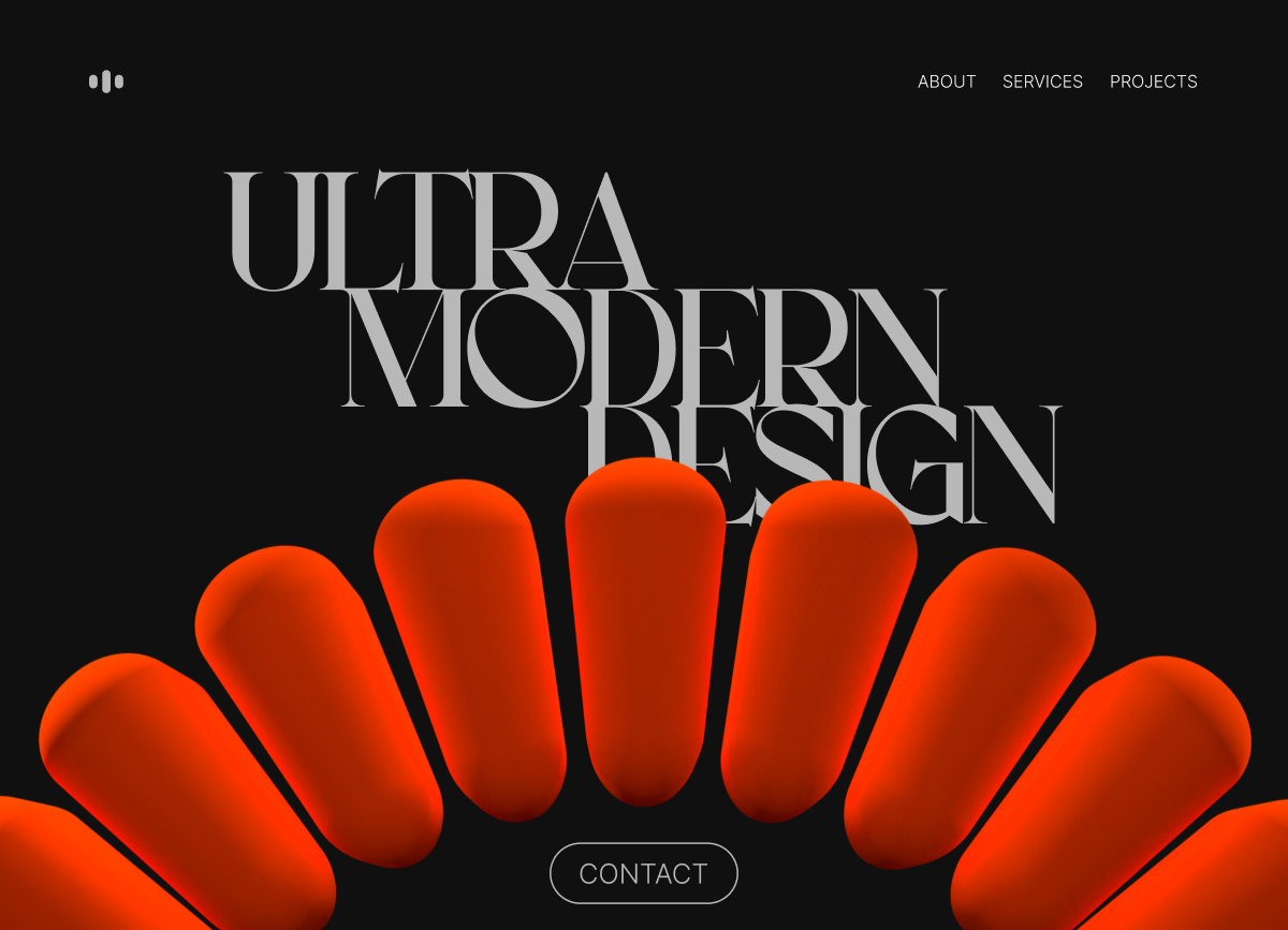 Design studio hero section