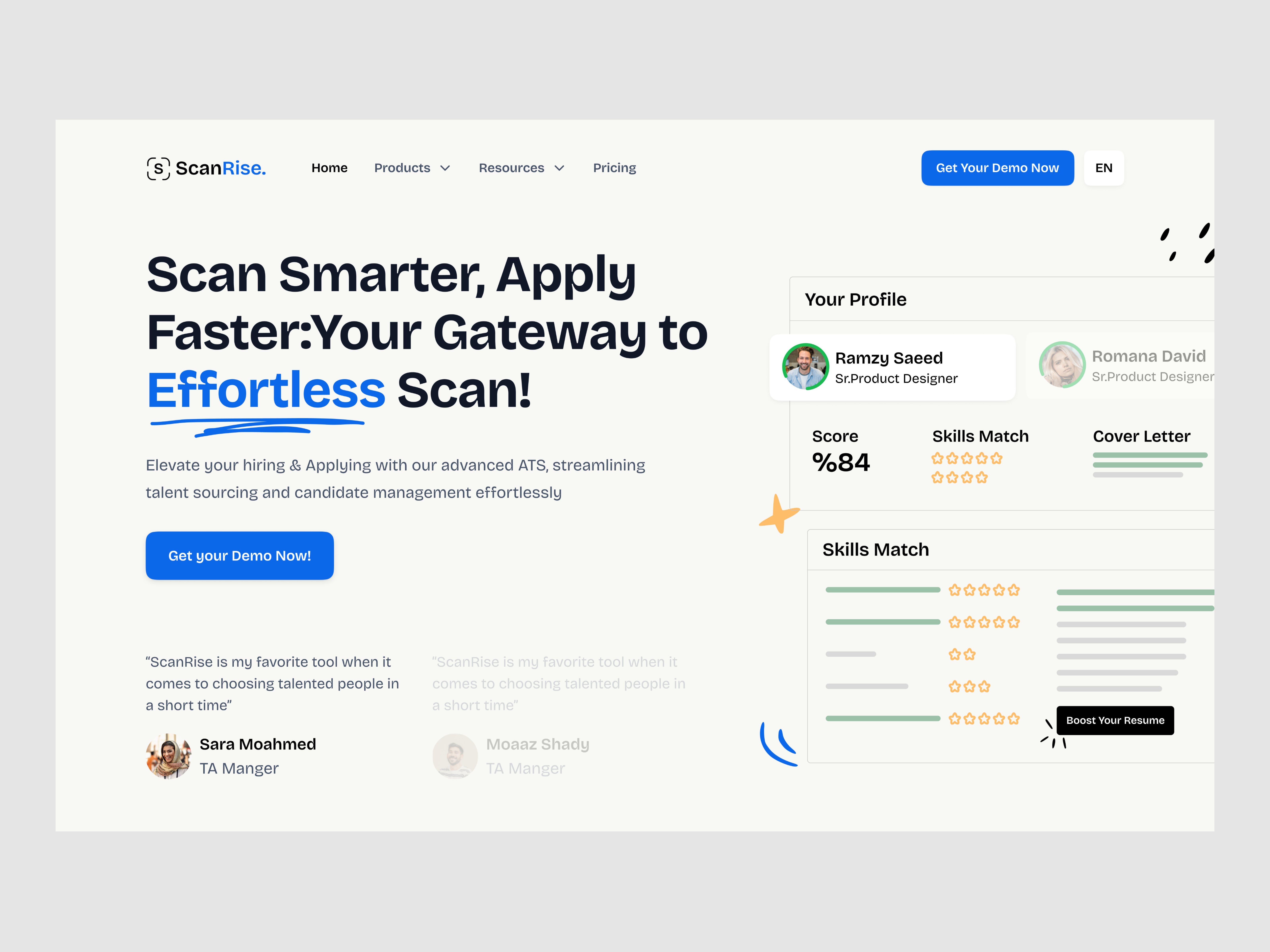 ScanRise | Resume Scanning-Sass Product