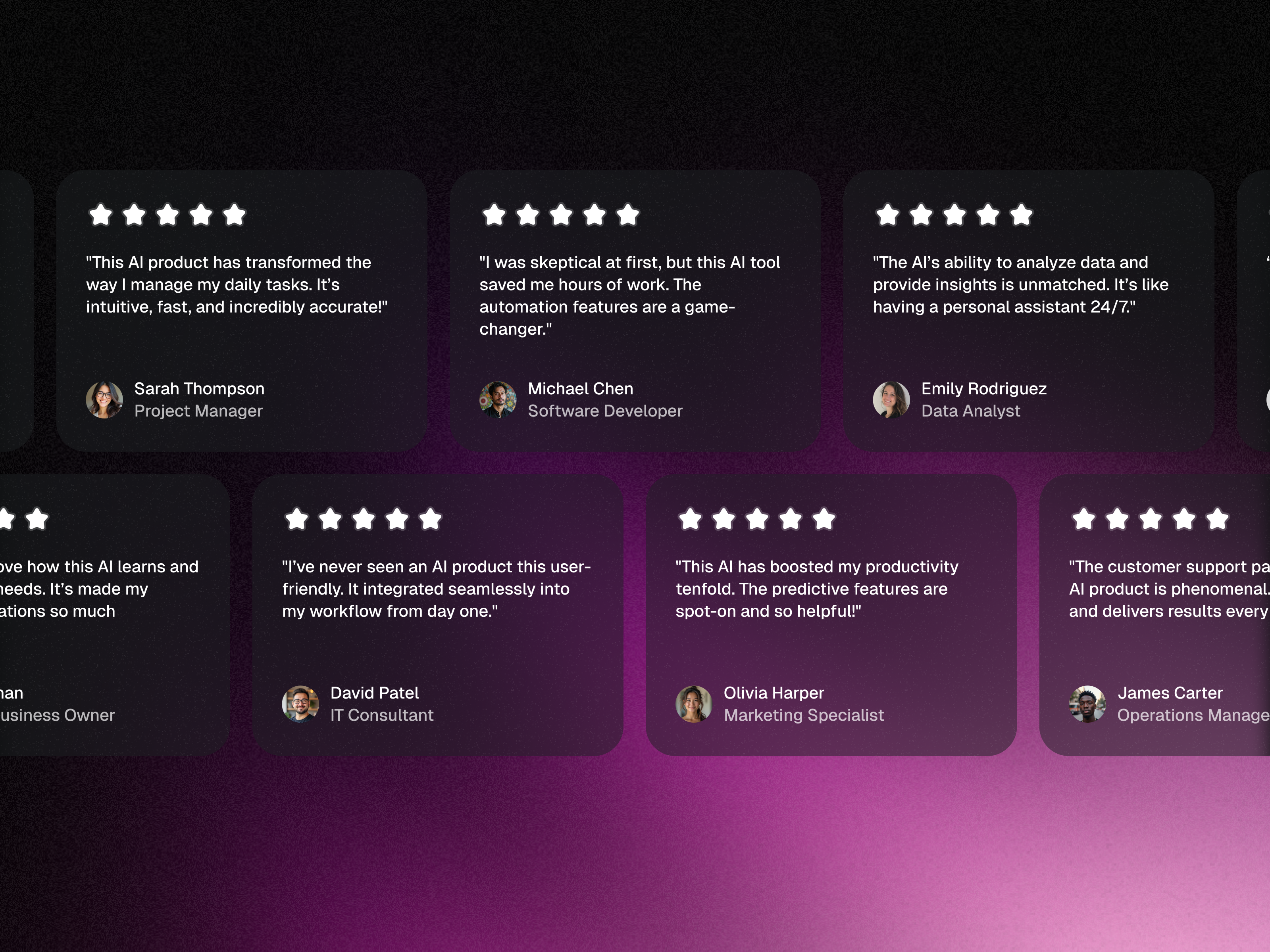 Testimonials Card