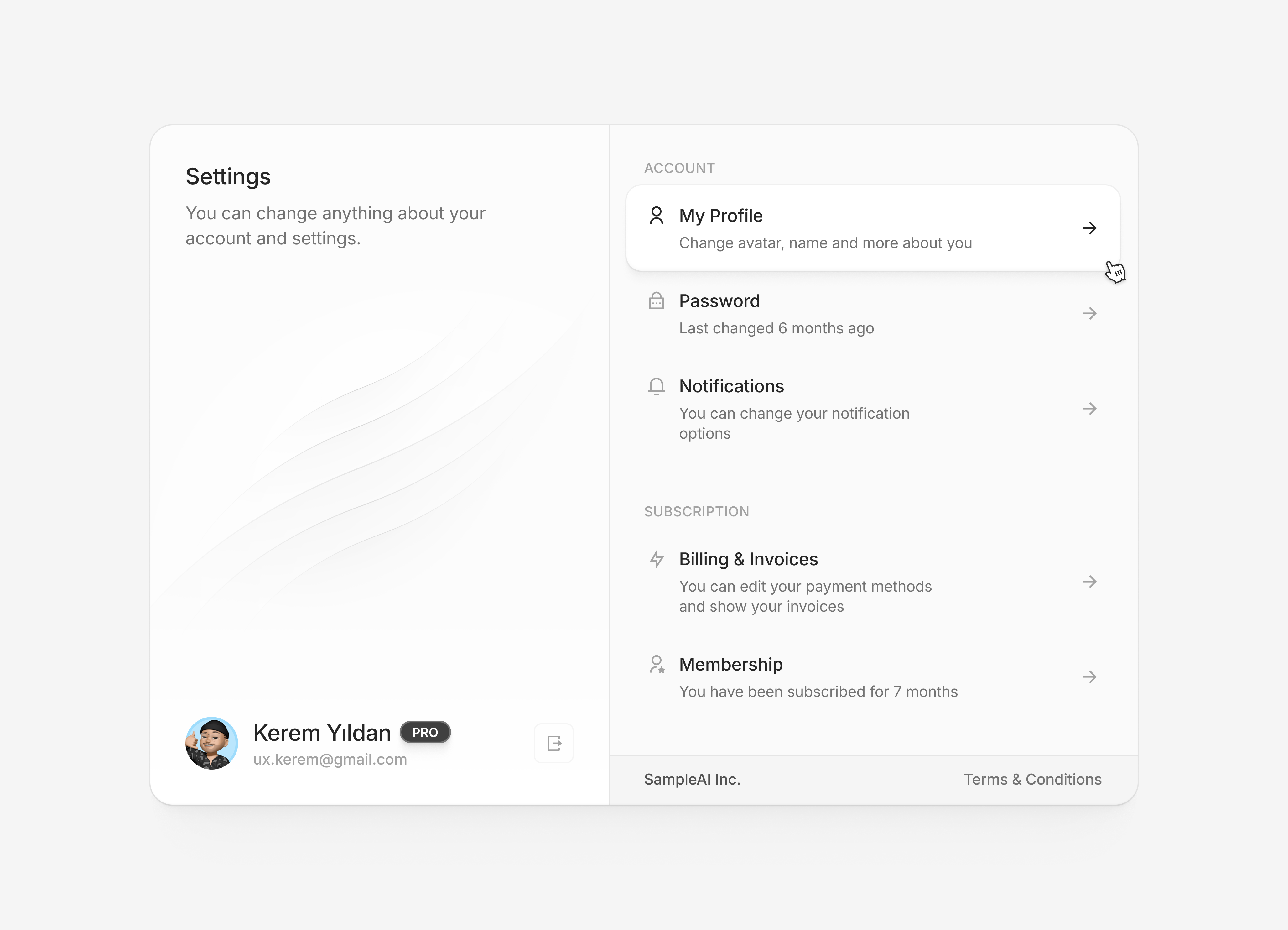 😶‍🌫️ Settings Page with Illustration