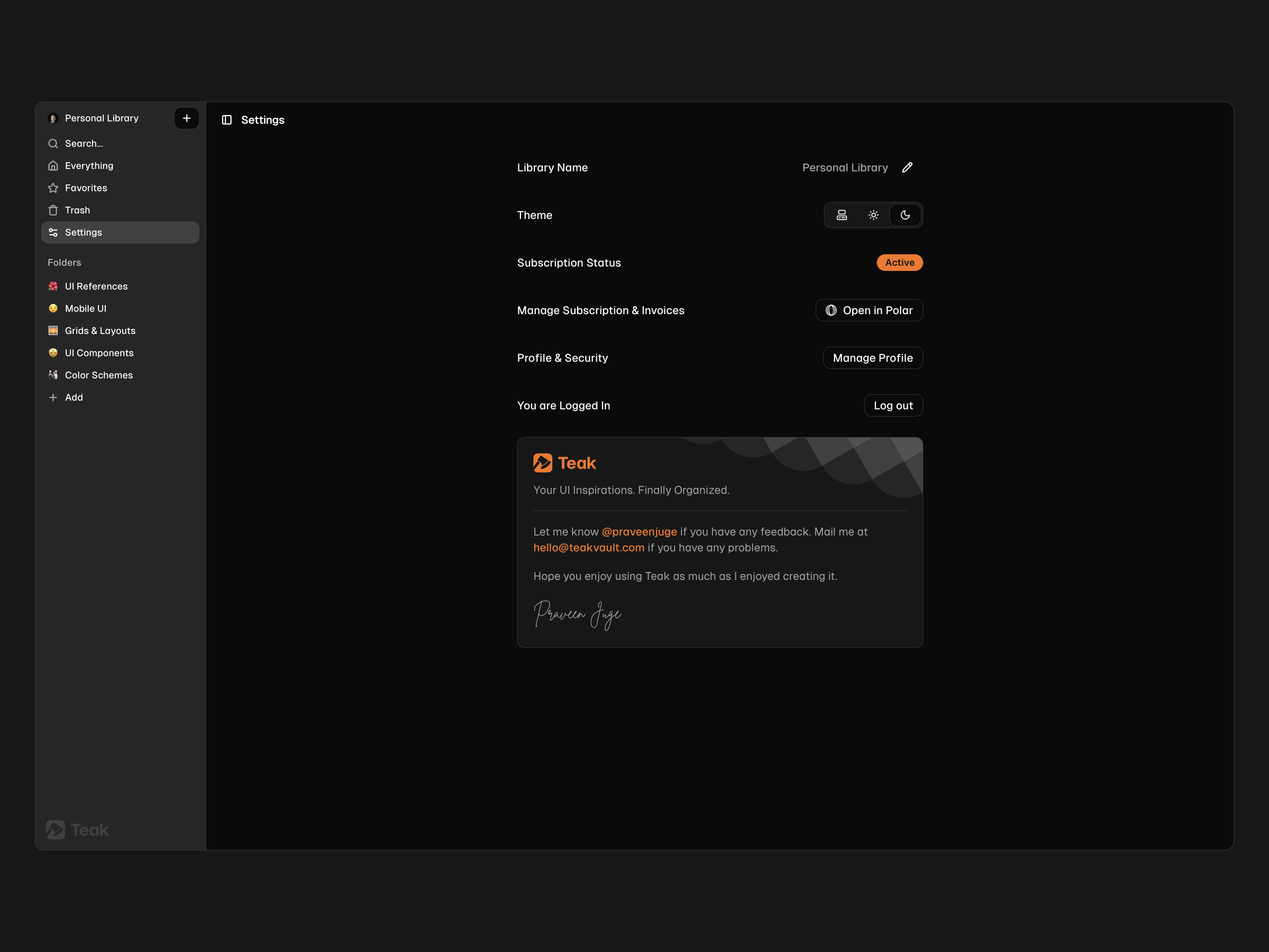 Settings UI 🖥️
