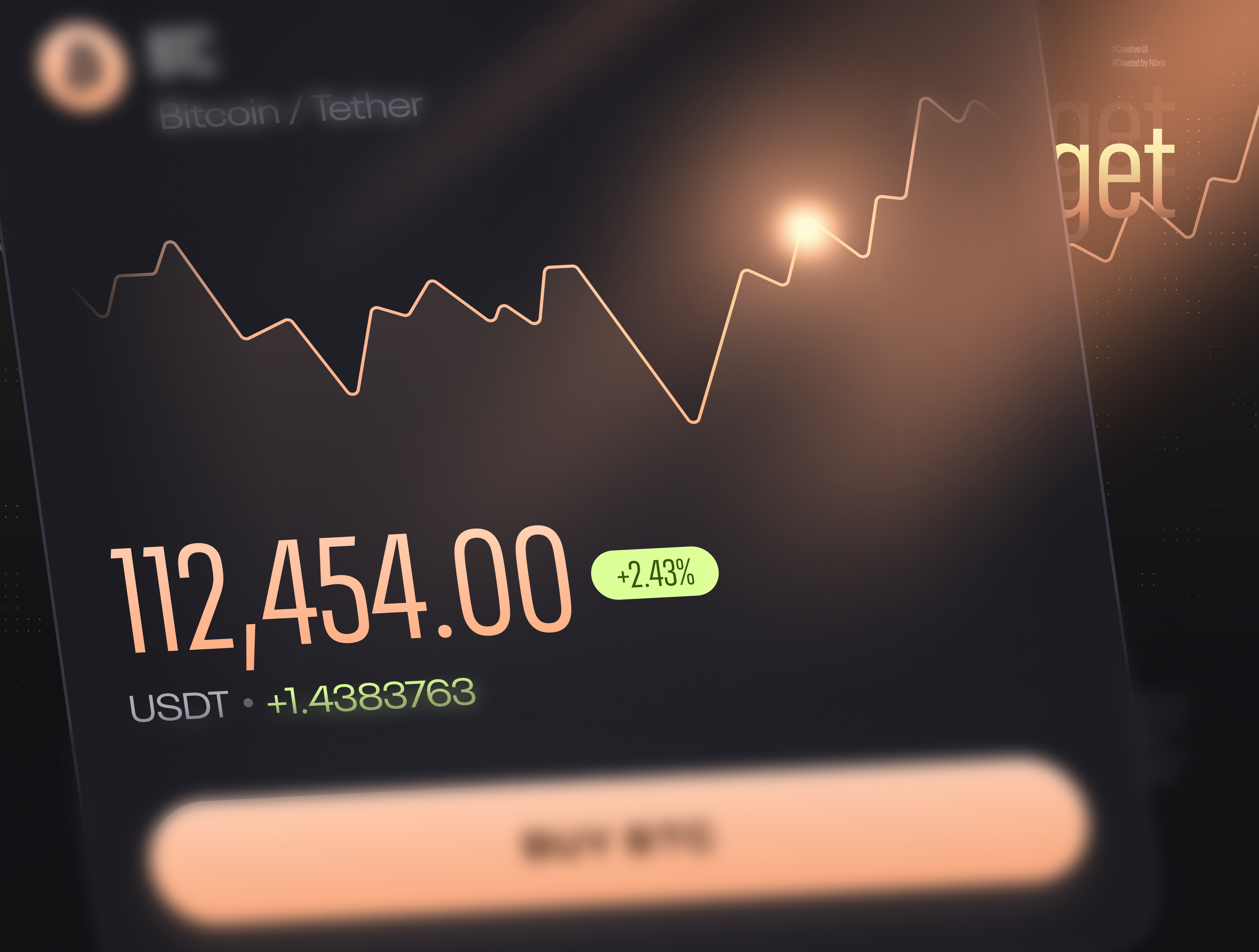 Bitcoin Price Display widget🪙 | Search by Muzli | Search by Muzli