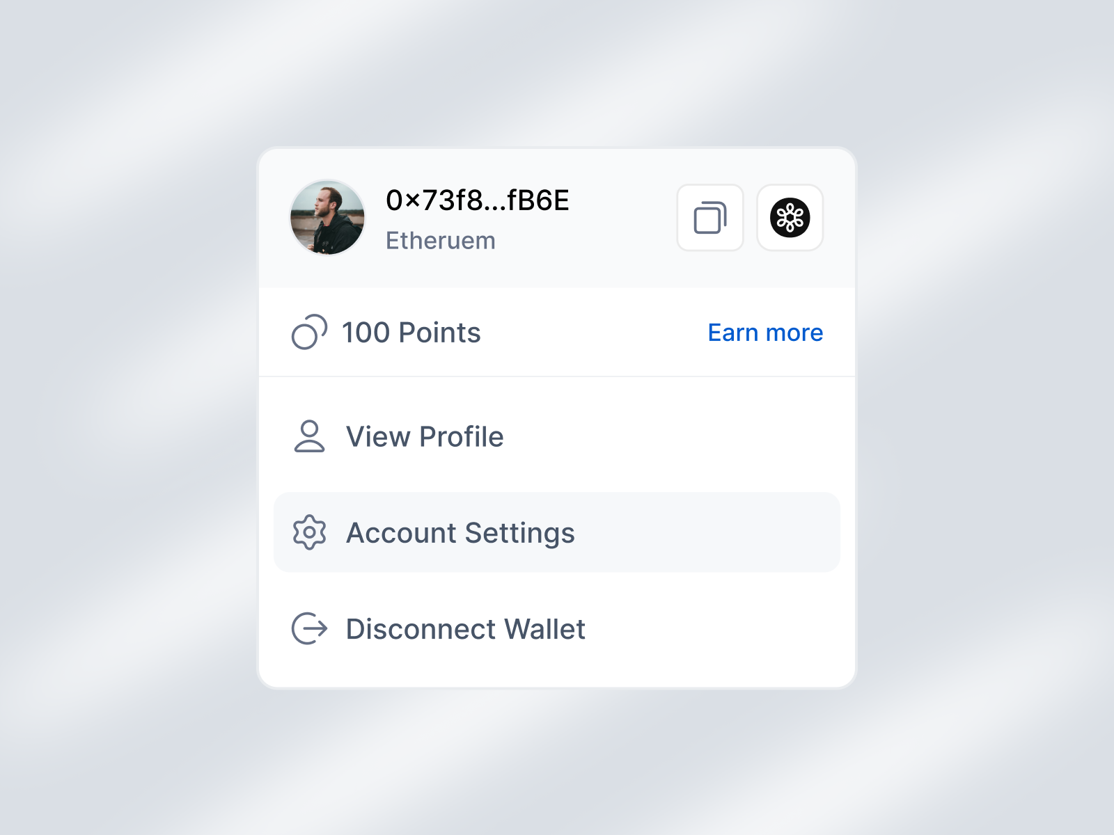 Clean & Minimal Web3 Dropdown UI