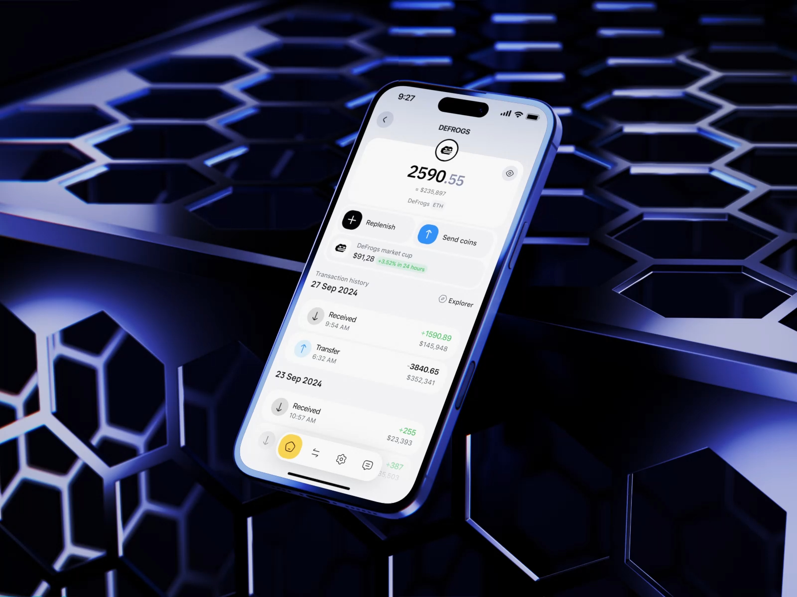 Casper Cards: Send Crypto Coins Animation by Vlad Goncharov | Layers