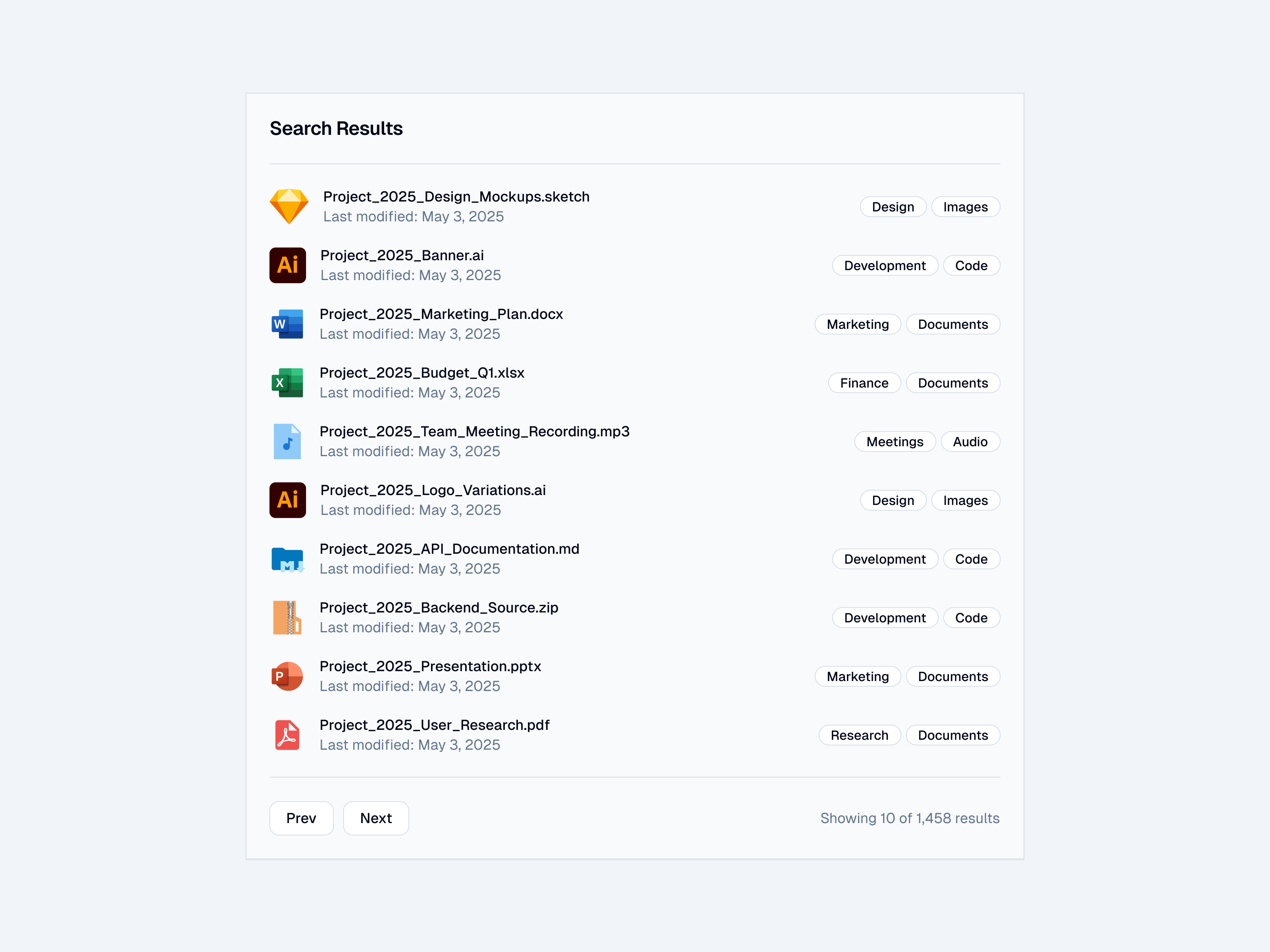 Search Results 📂