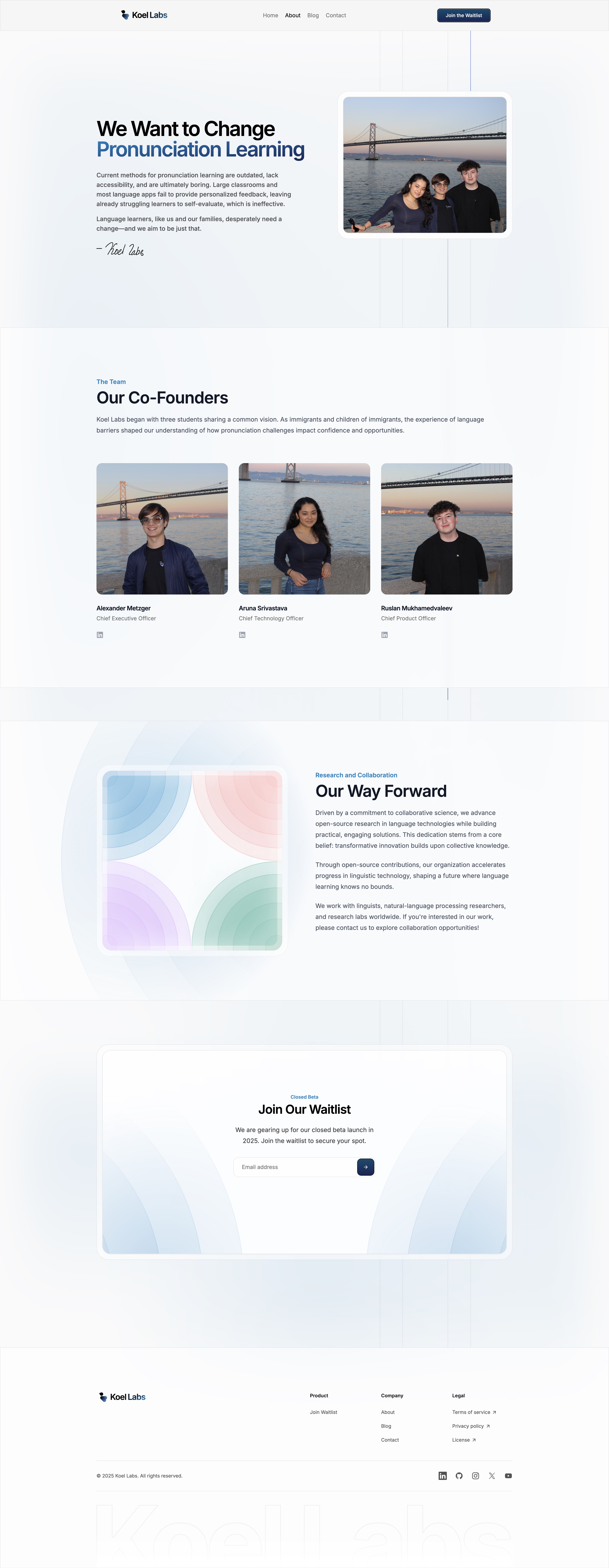 Koel Labs - About Page