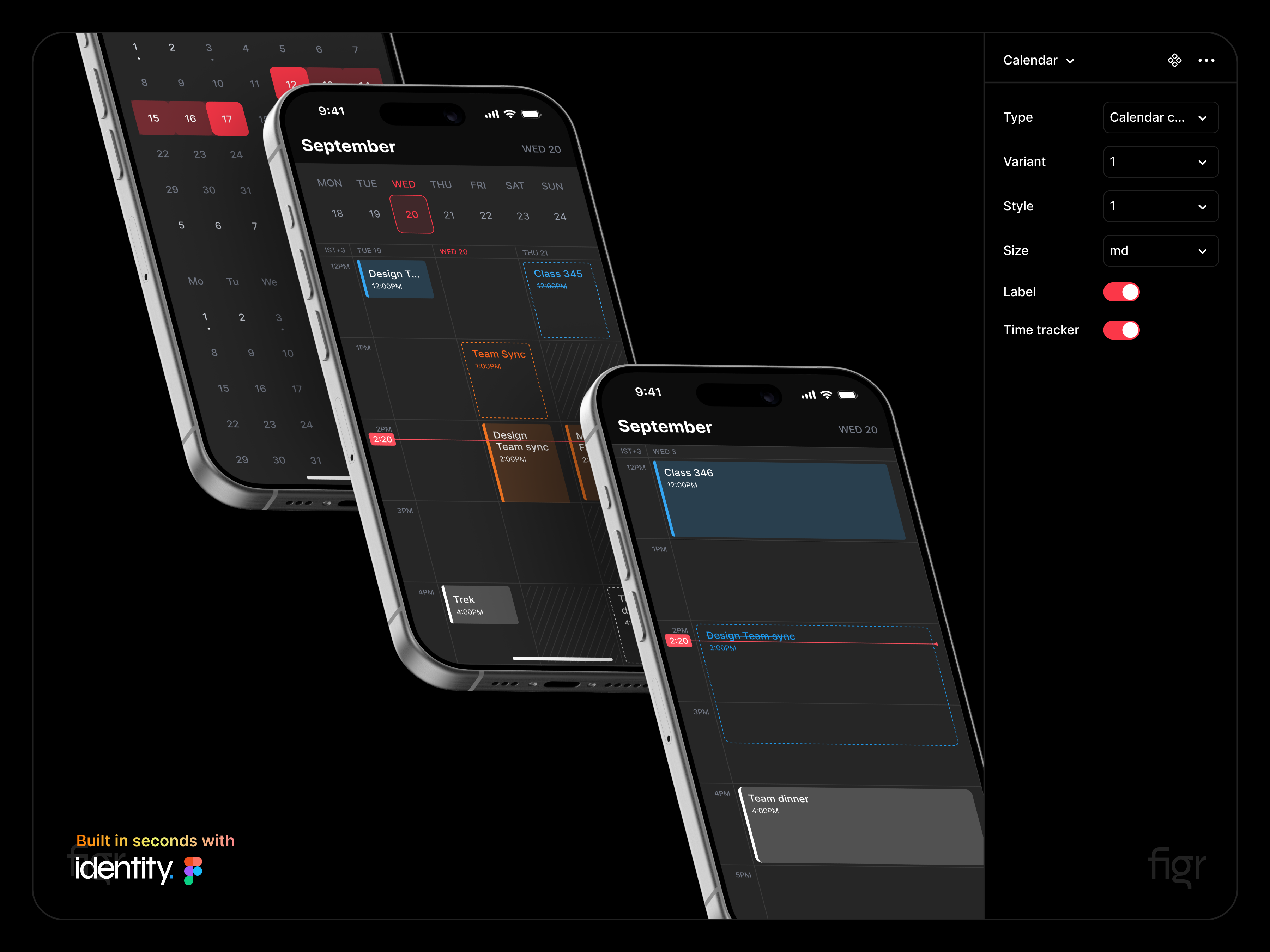 Made using Identity - Calendar UI