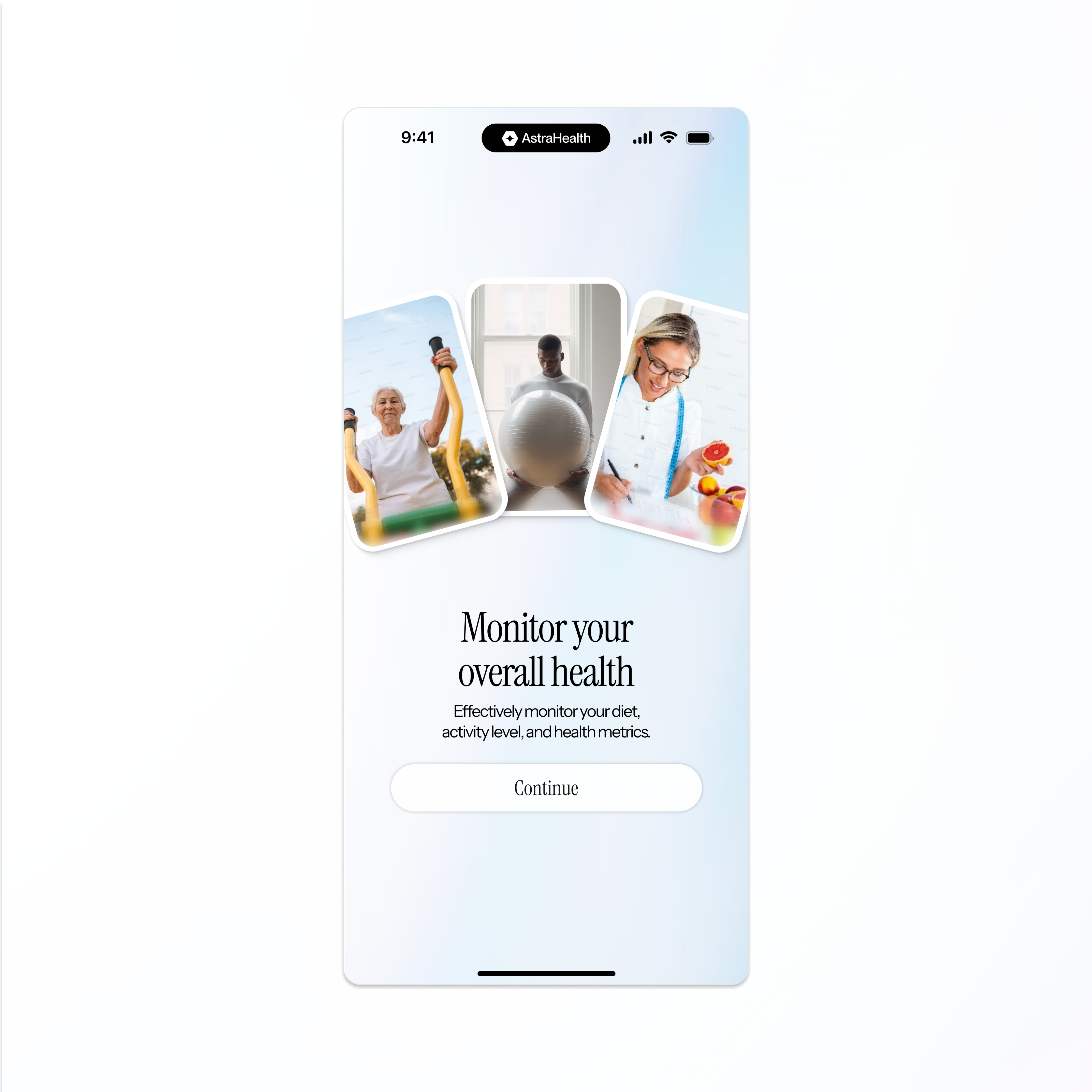 Onboarding screen