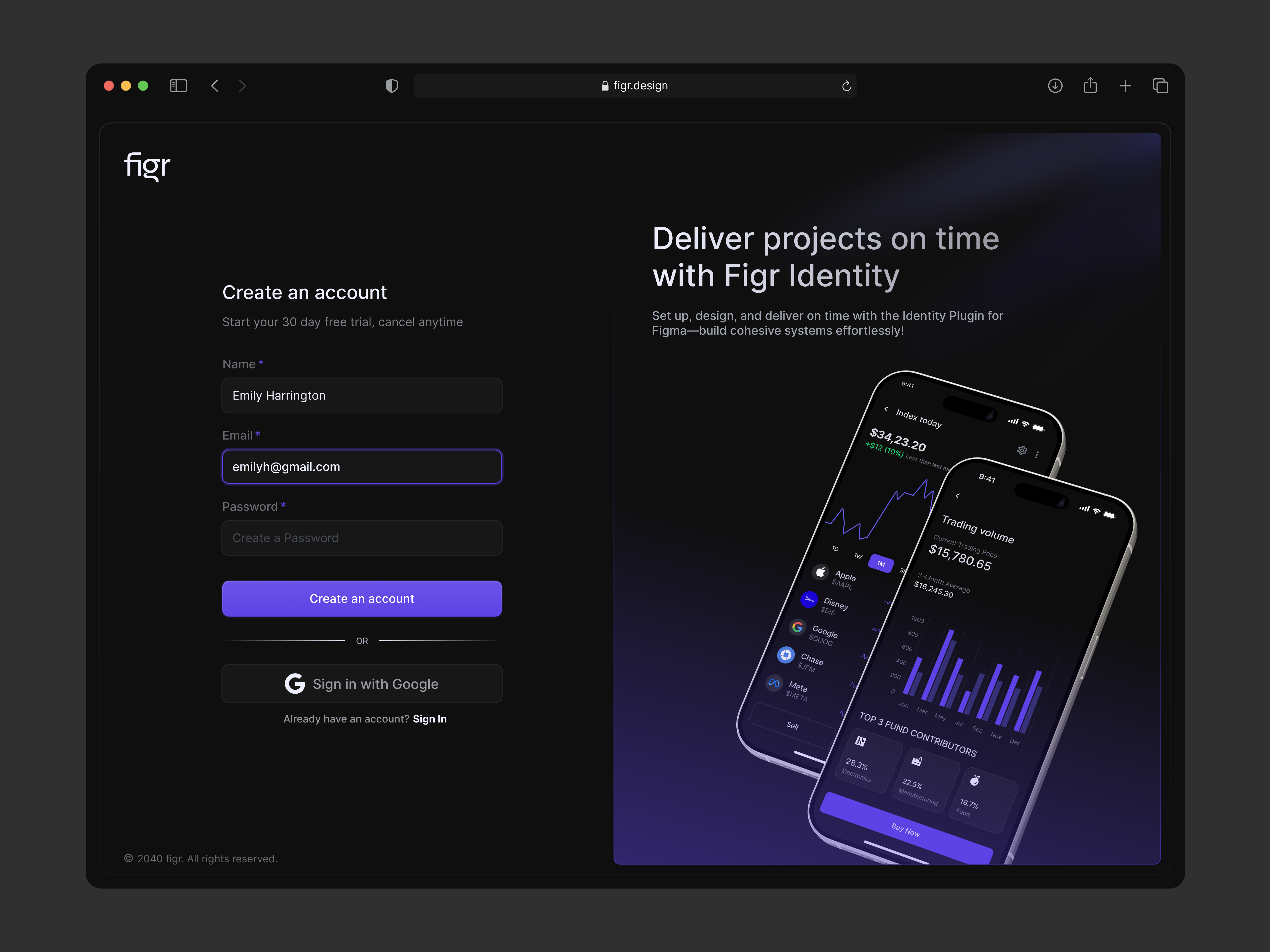 Sign Up Screen