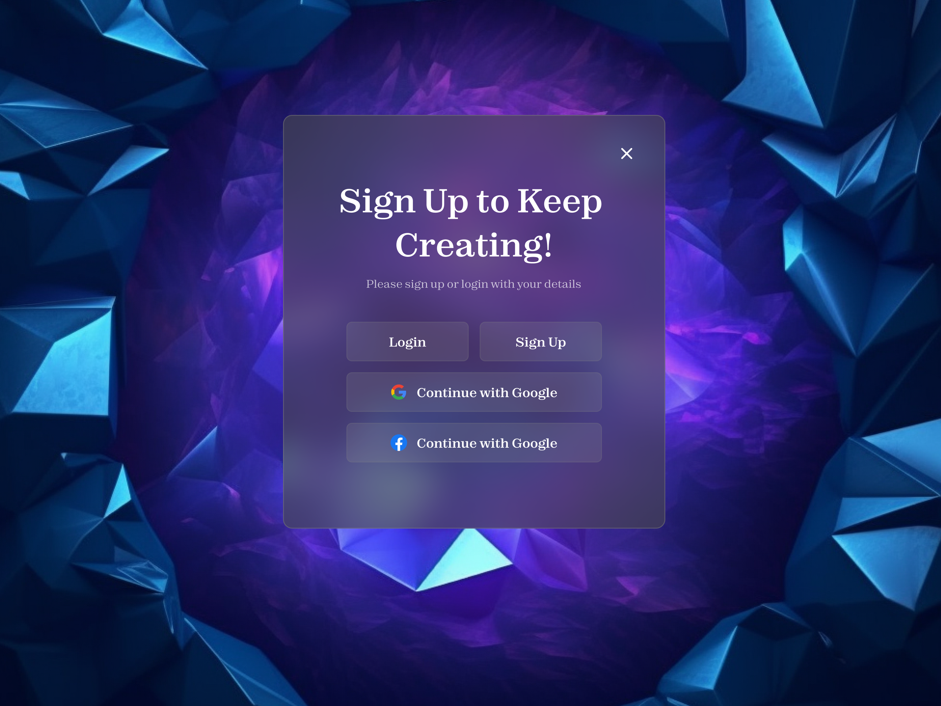 Sign Up Card