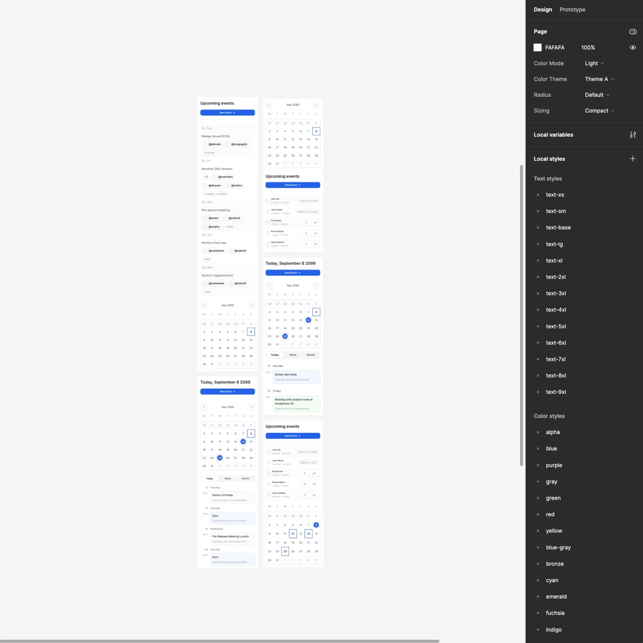 Responsive Calendar Components in Figma by Dmitriy Bunin | Layers