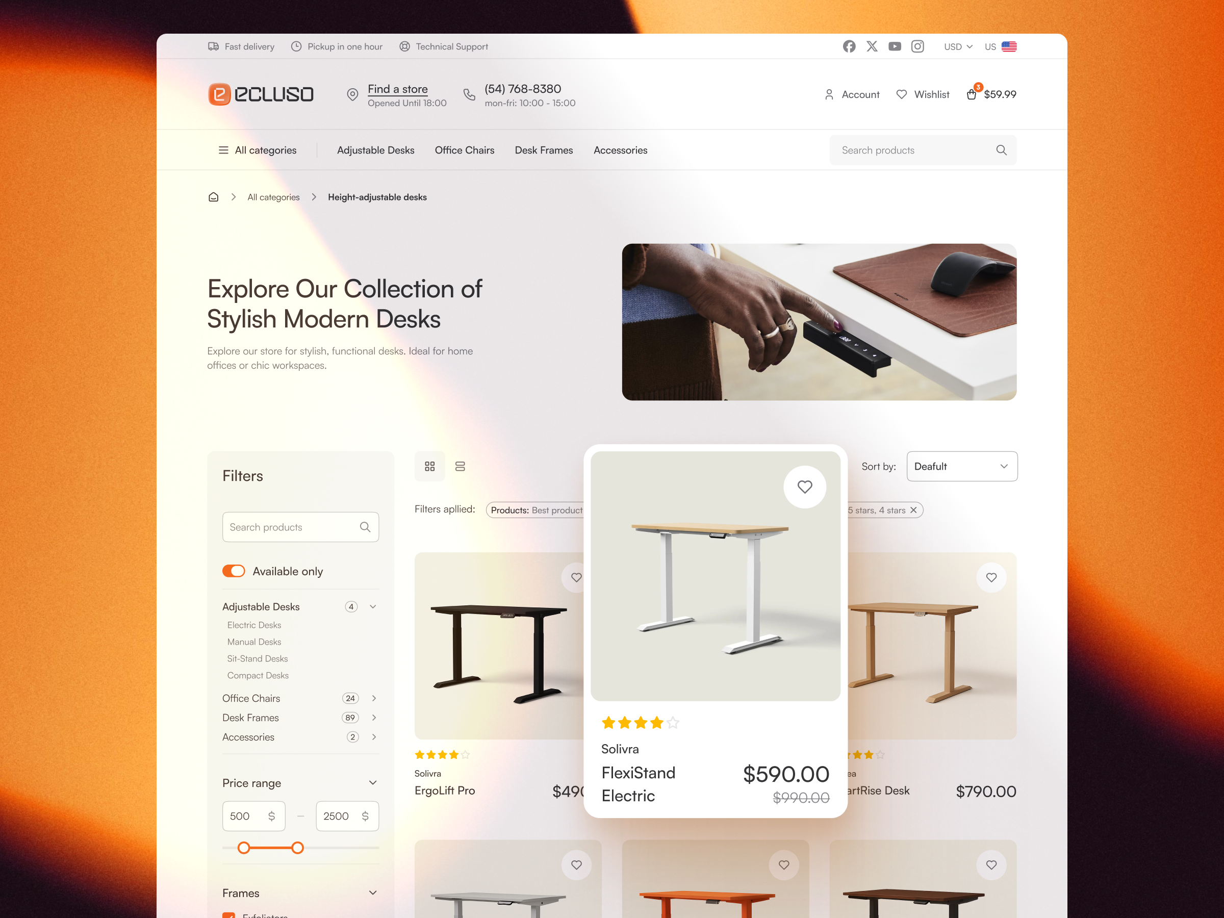 ecluso UI Kit - Product list