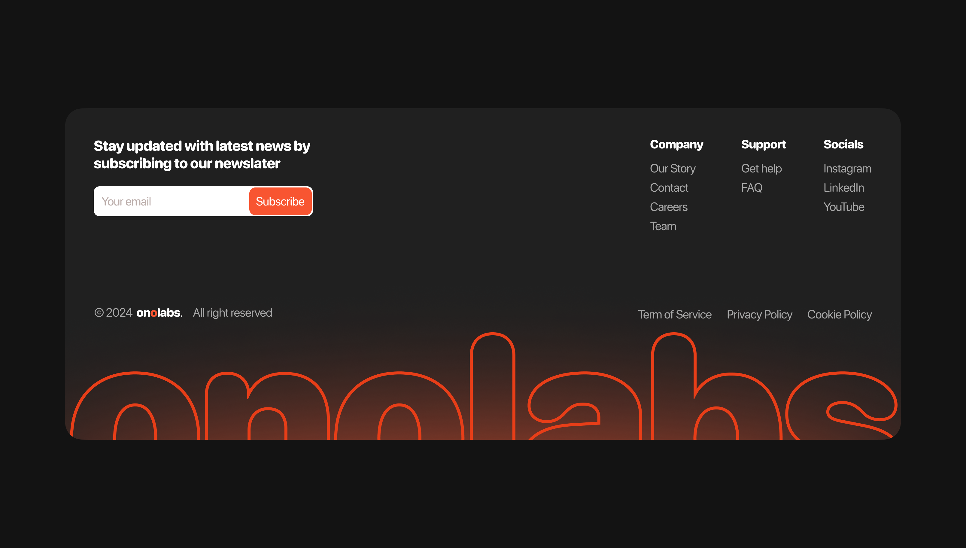 Onolabs - Footer Design Concept