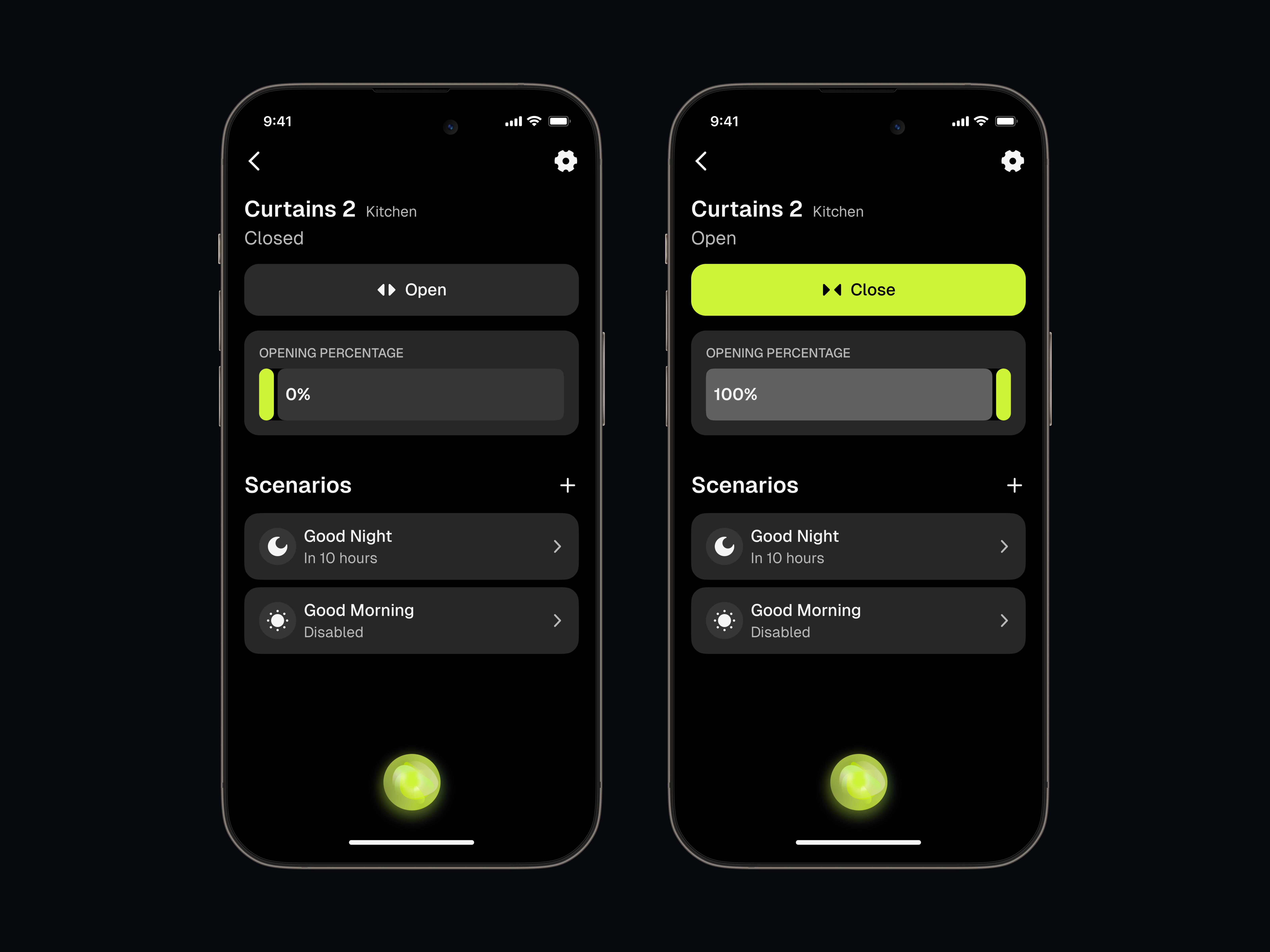 iOS App Concept - Smart Home (Curtain Control)