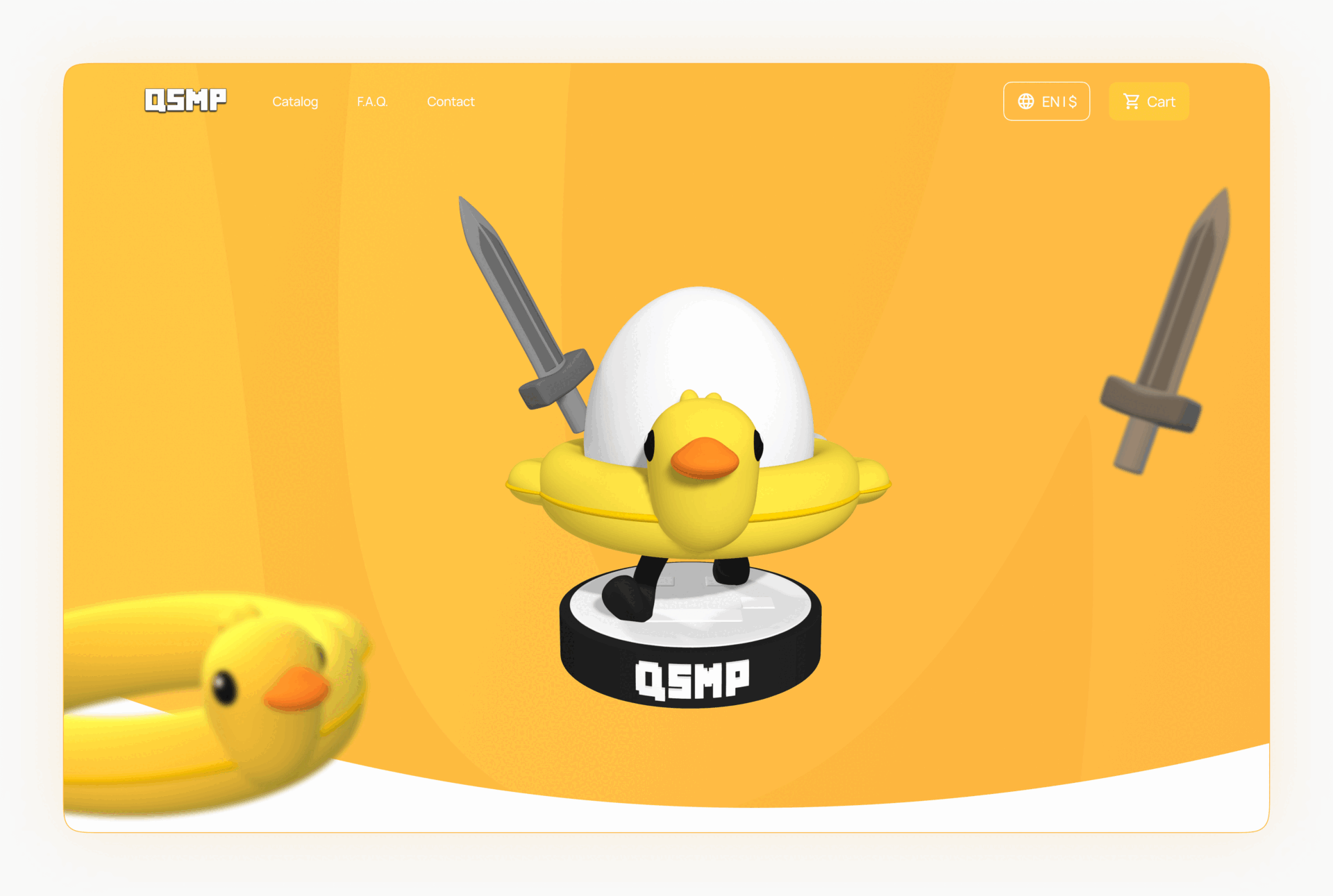 QSMP.shop Product Page Headers