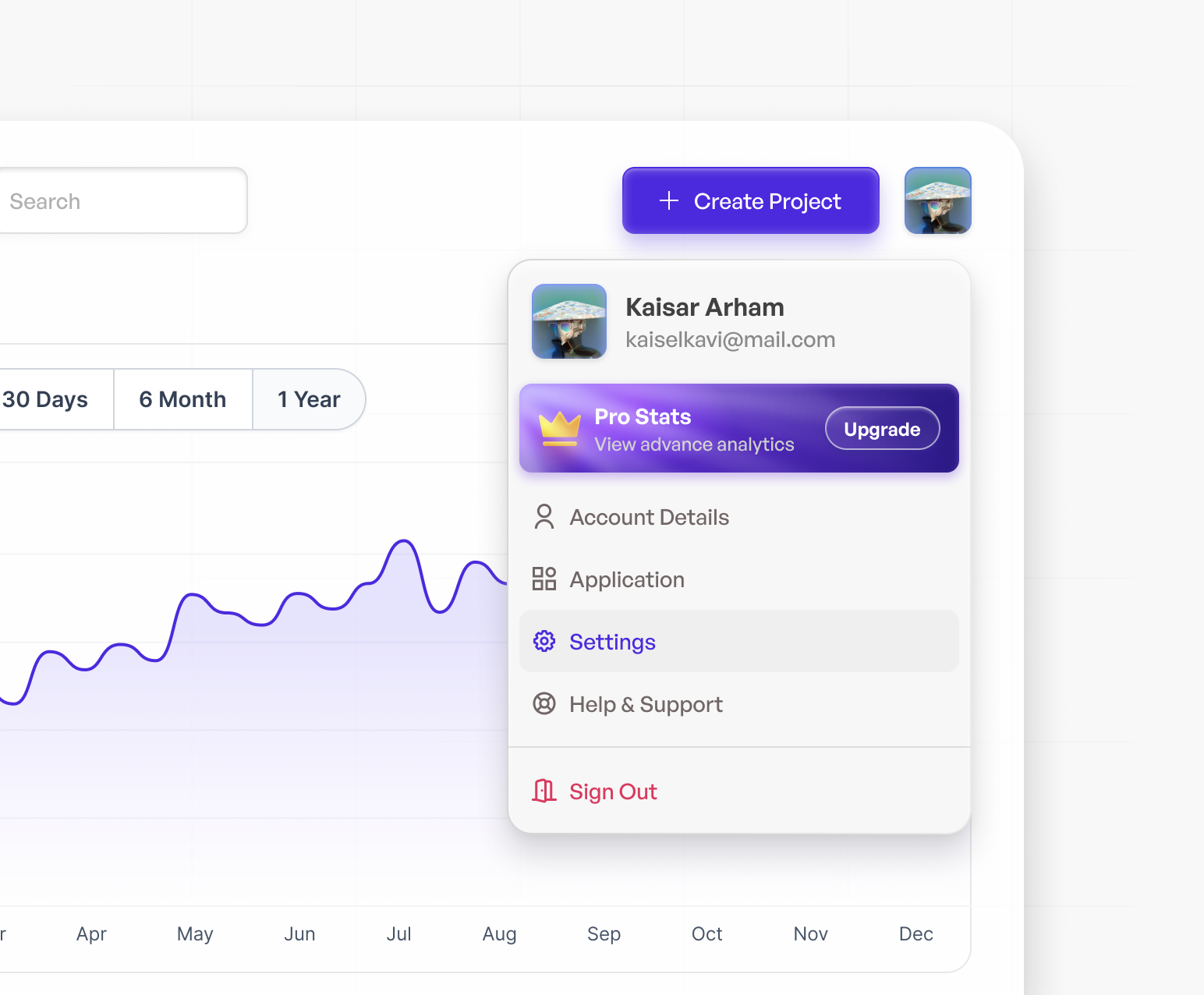 Profile Dropdown