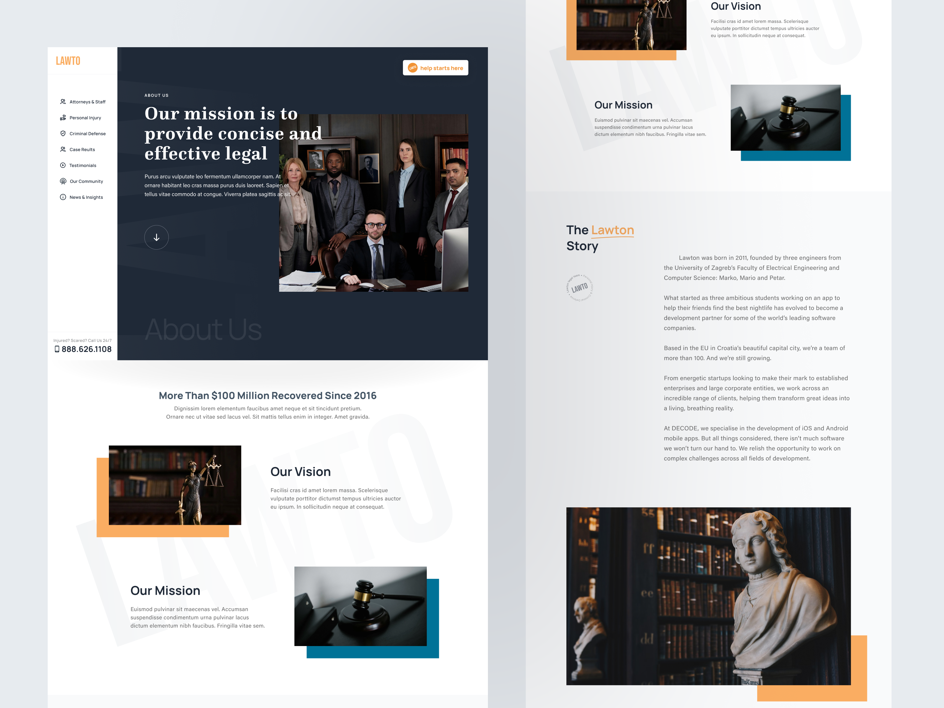 Lawto - Law Firm About Us Page