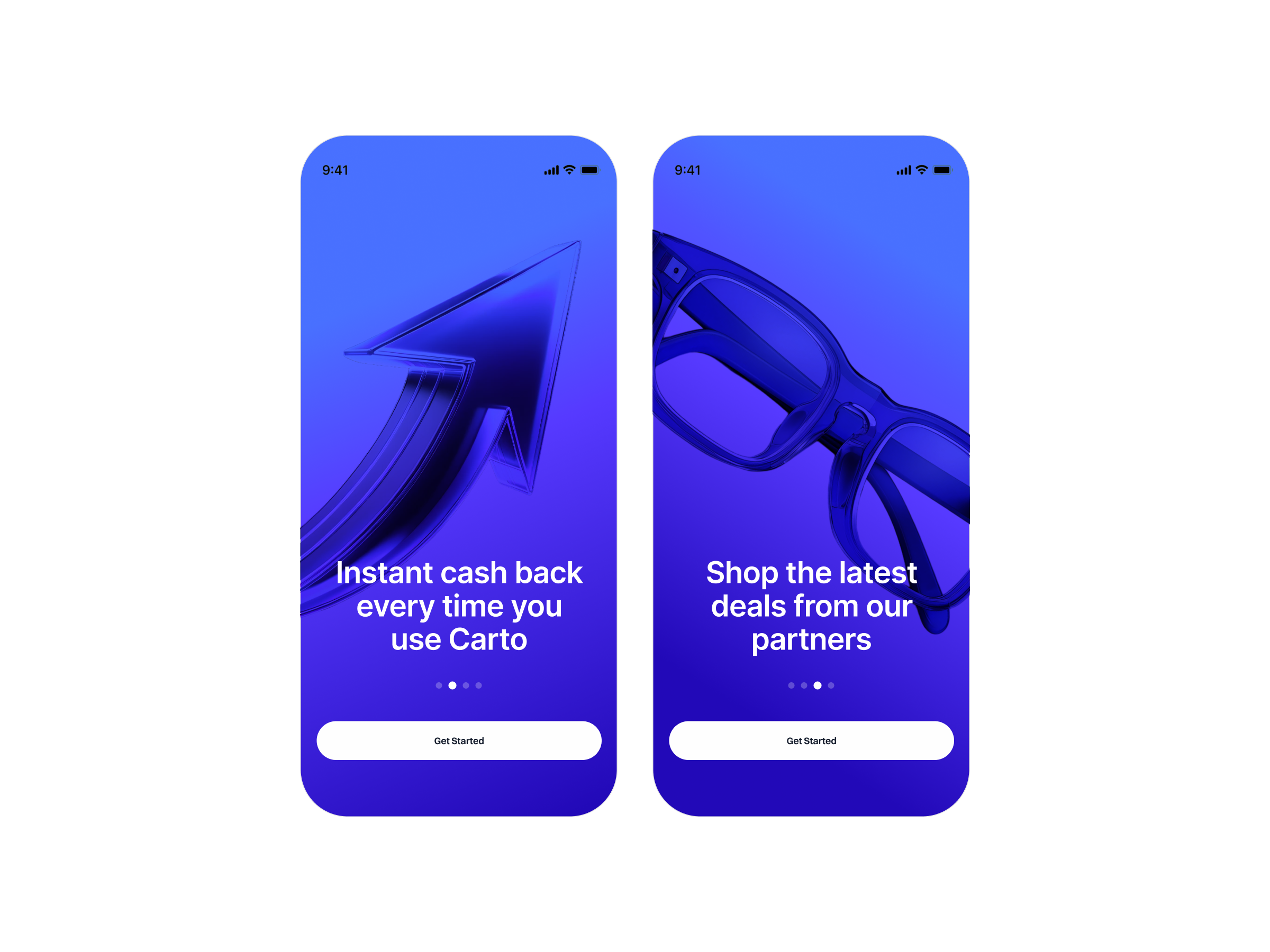 Onboarding screens