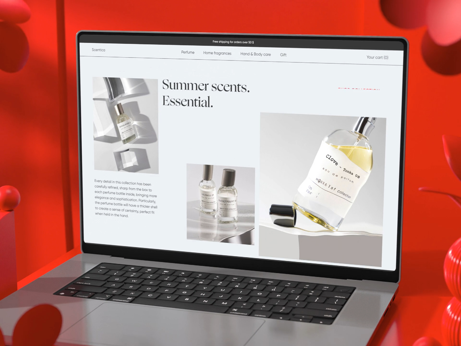 Scentica. - UI+3D for Niche Perfume Store by Ilya Kostin | Layers