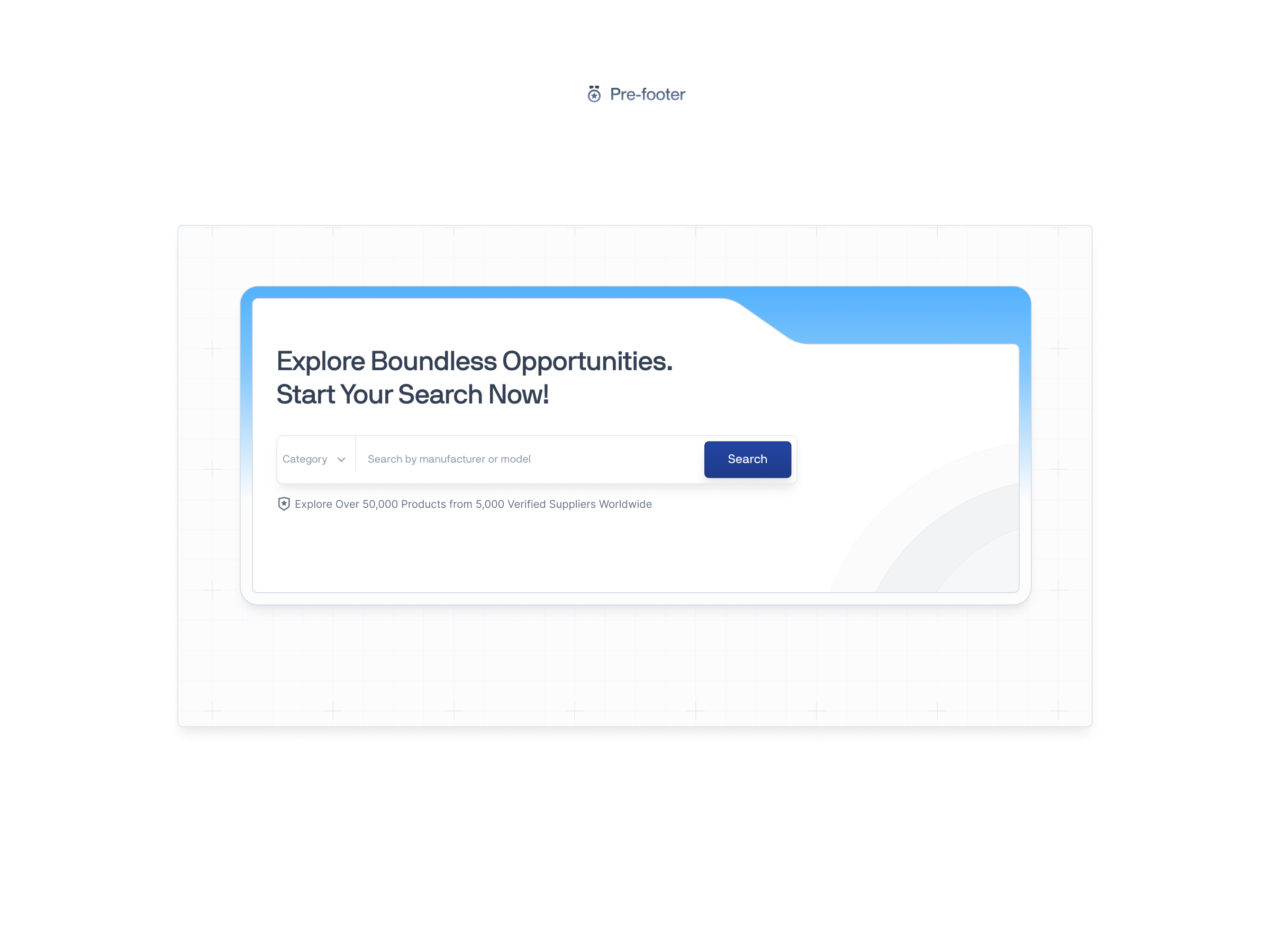 Pre-footer for an ongoing project