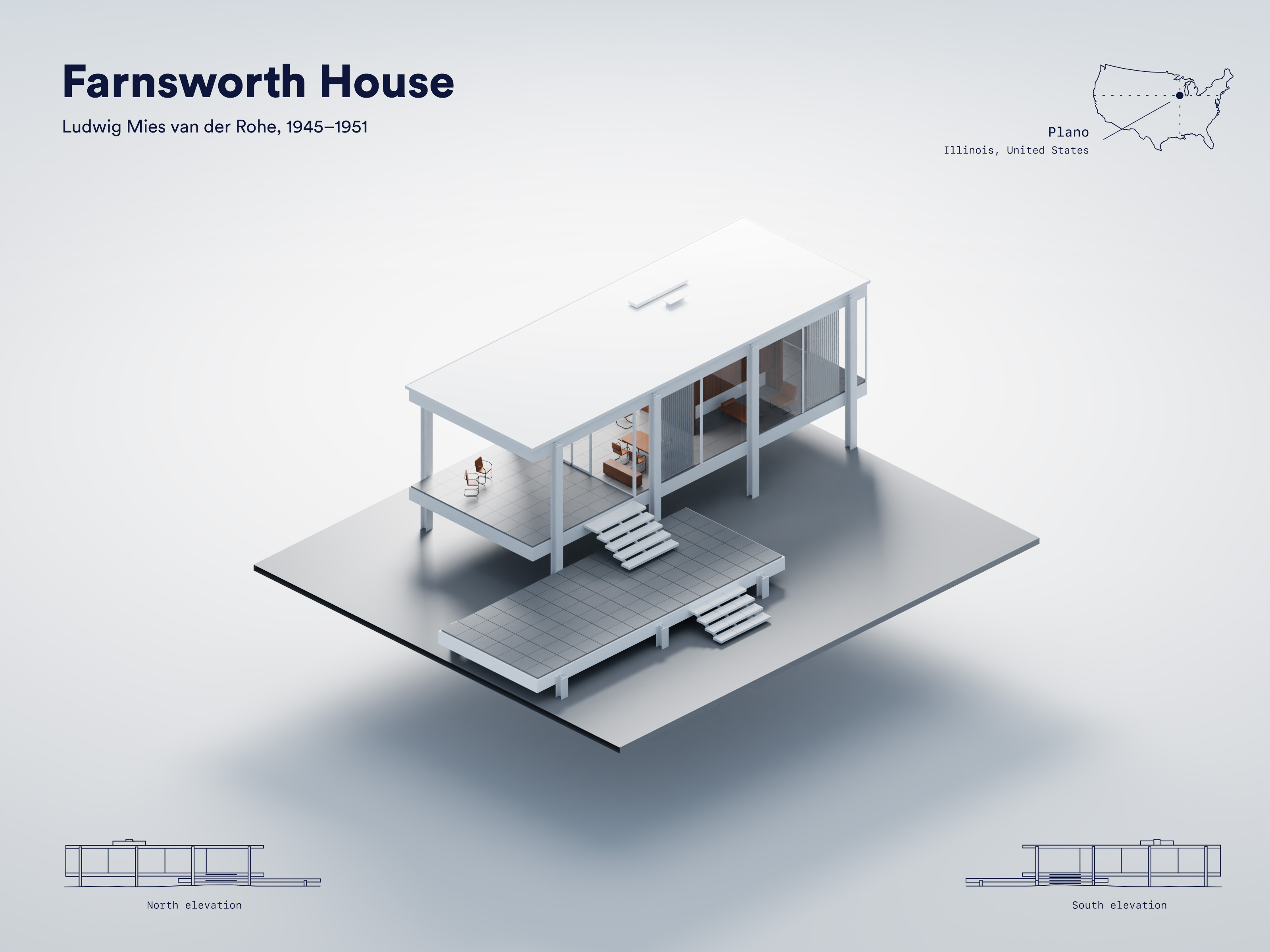 Farnsworth House by Matty Layers