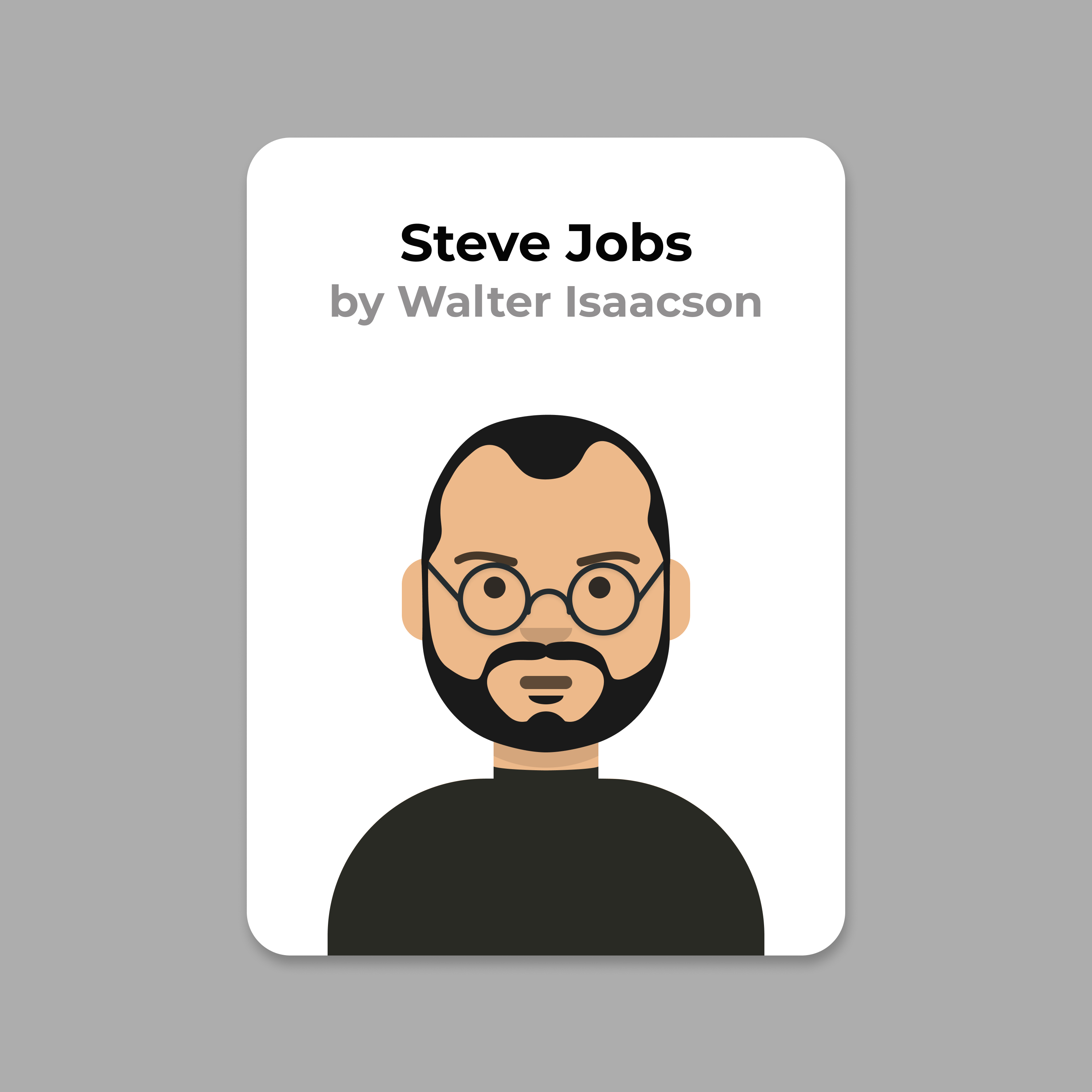 Steve Jobs - Minimal Book cover (color)