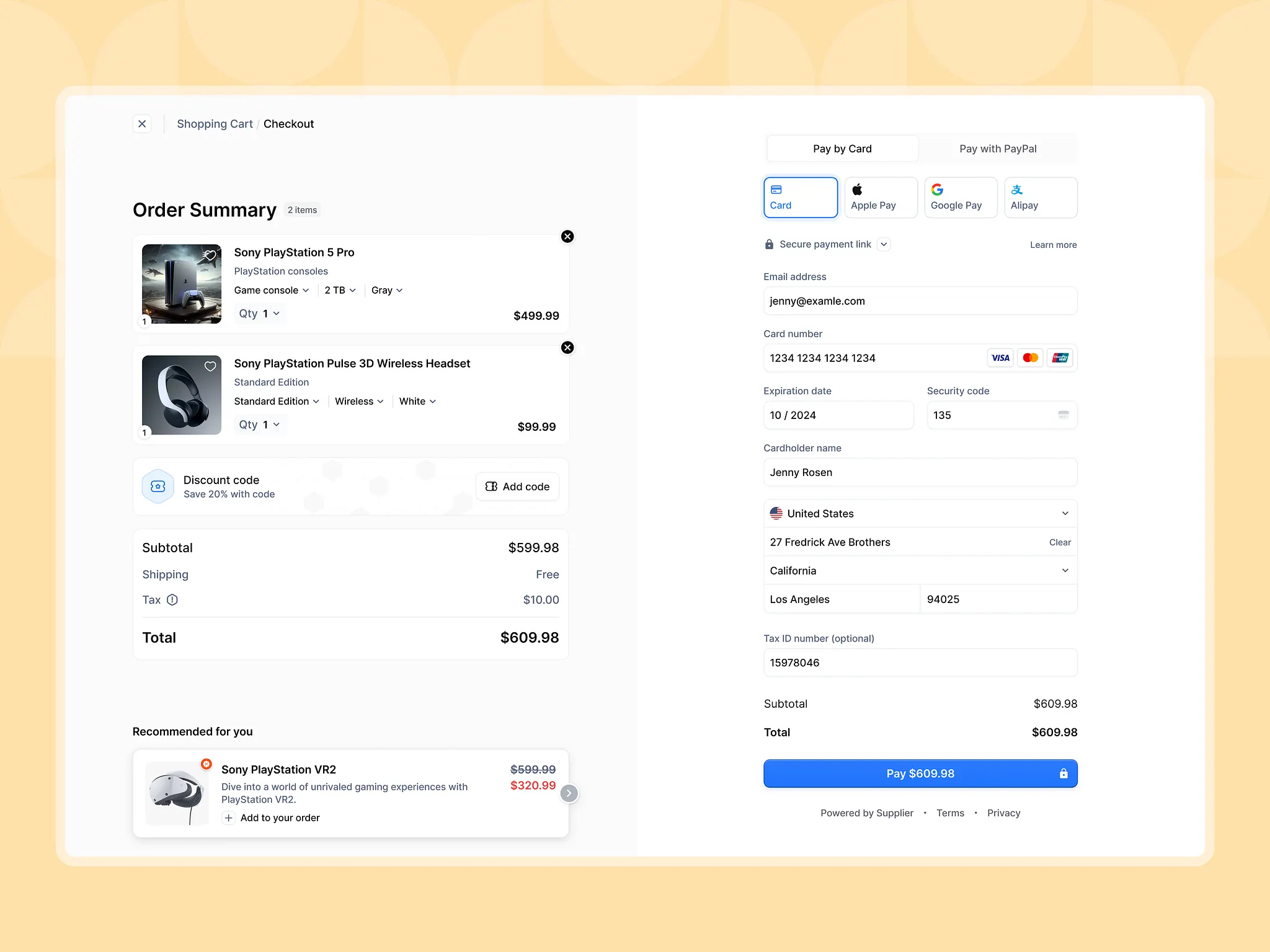 Checkout Page [Light mode]