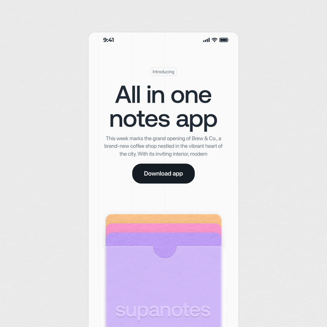 Notetaking Hero Section
