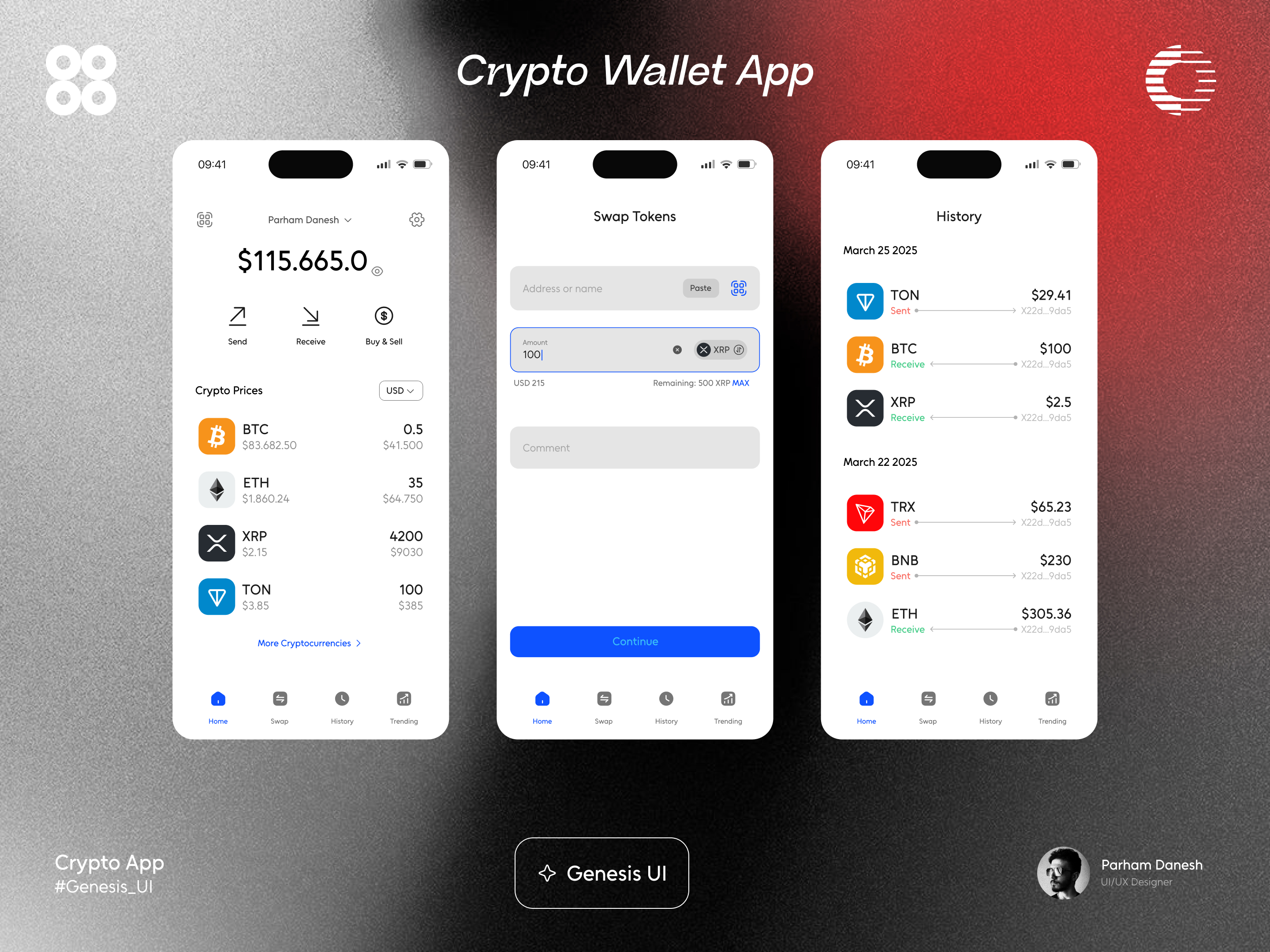 Crypto Wallet App - Sonamoon • | Search by Muzli | Search by Muzli