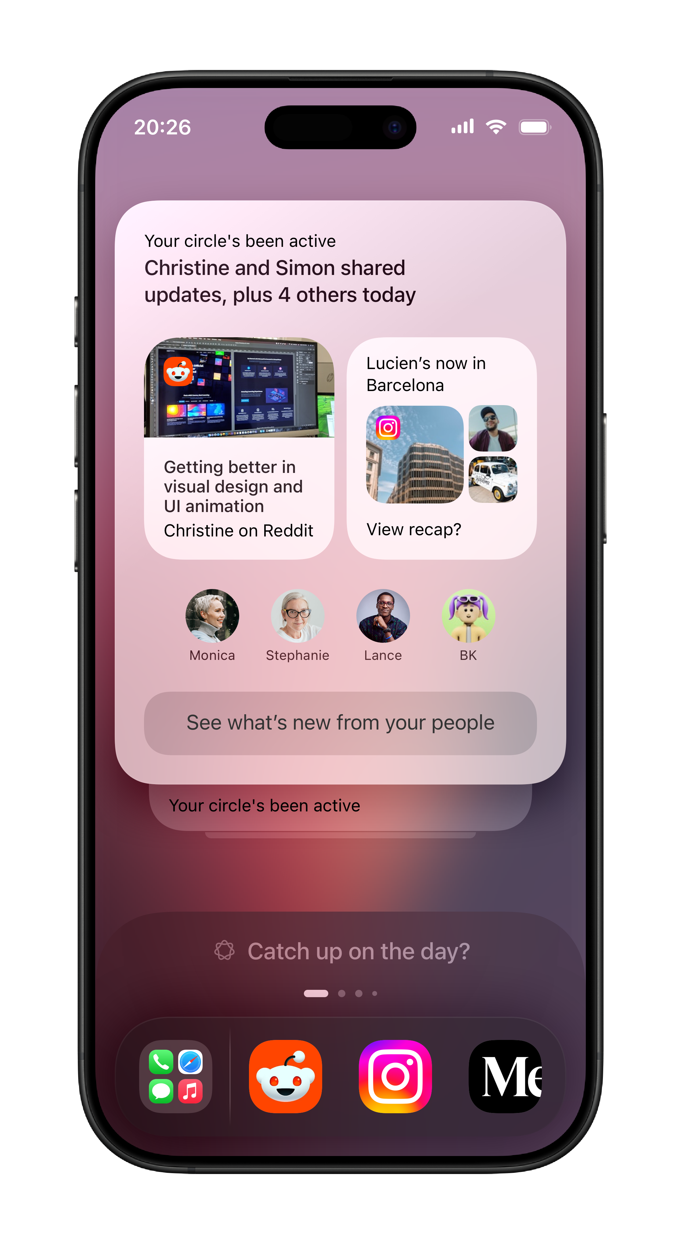 Intent card concept for iOS