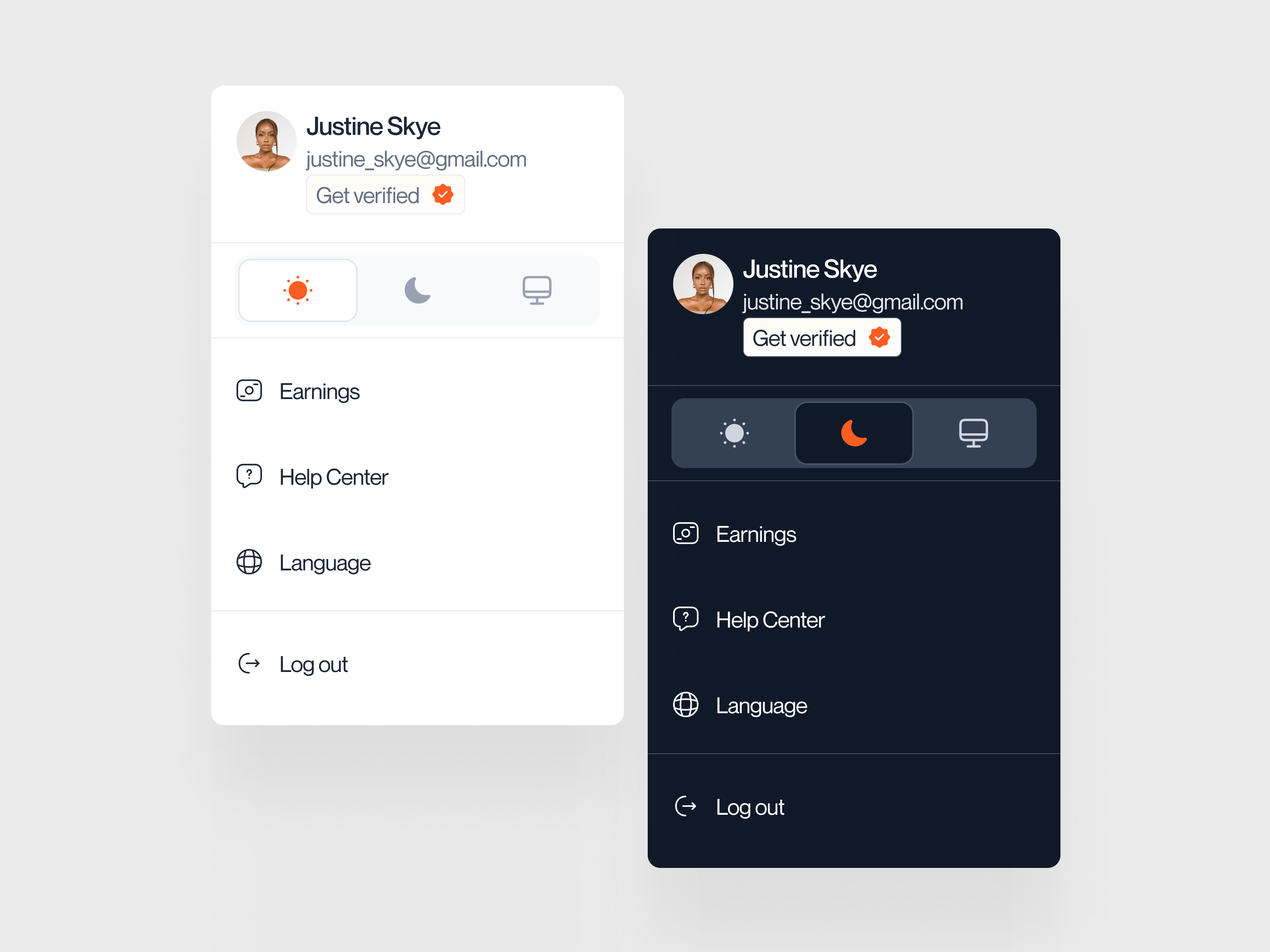 Profile Dropdown